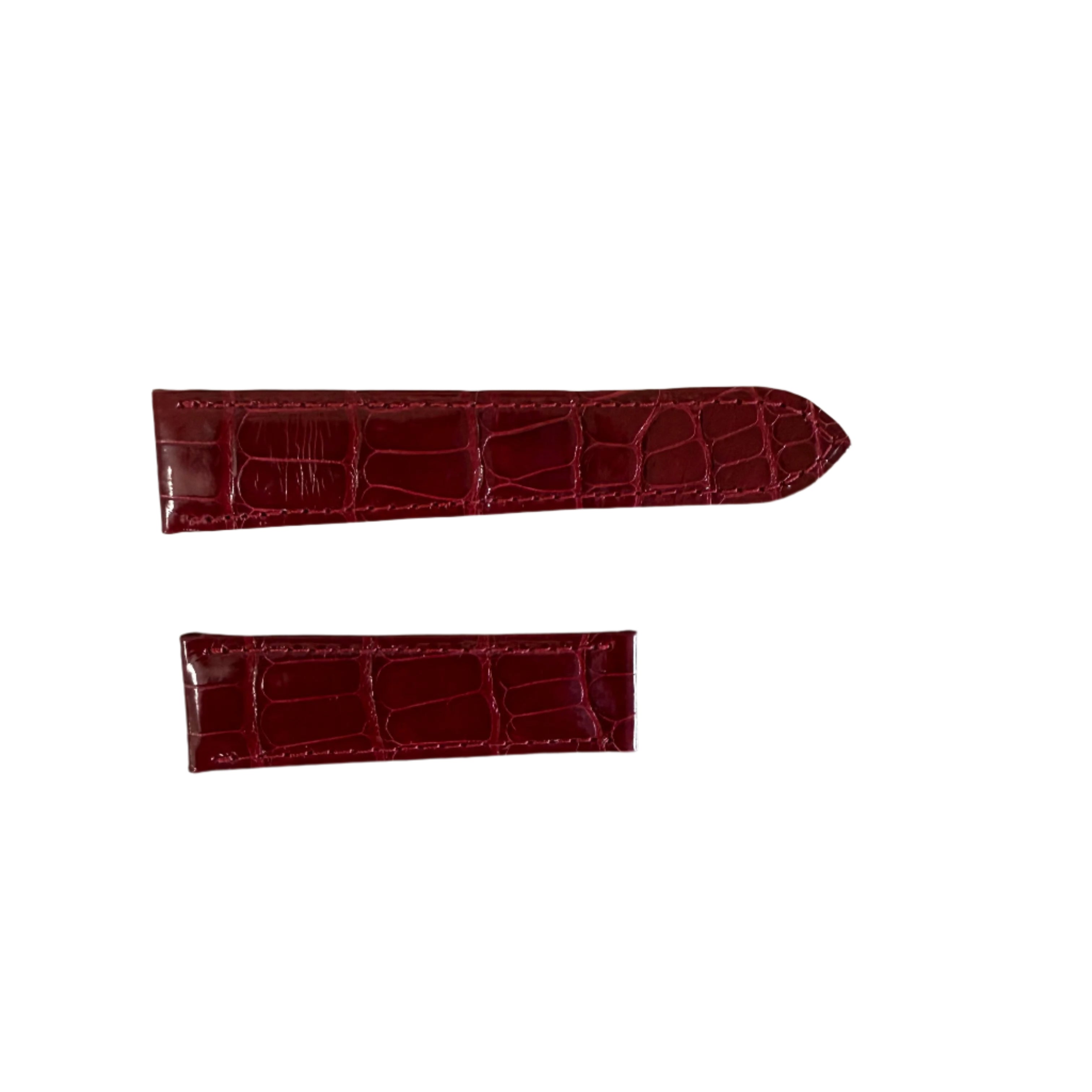 Authentic Cartier Red Alligator Watch Strap Band 20mm KD98SR04-S06