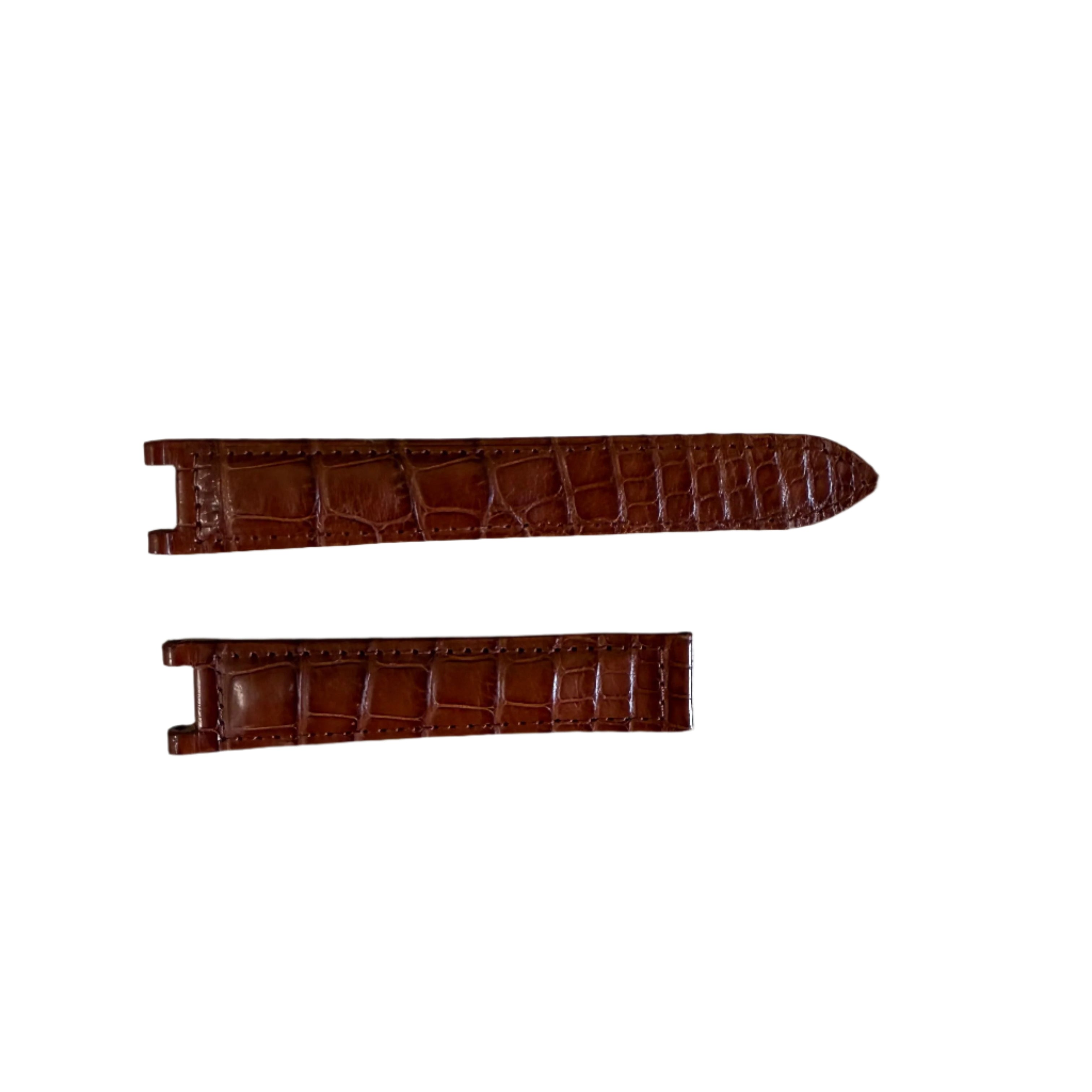 Authentic Cartier Pasha Brown Alligator Watch Strap Band 18mm KD30IK12