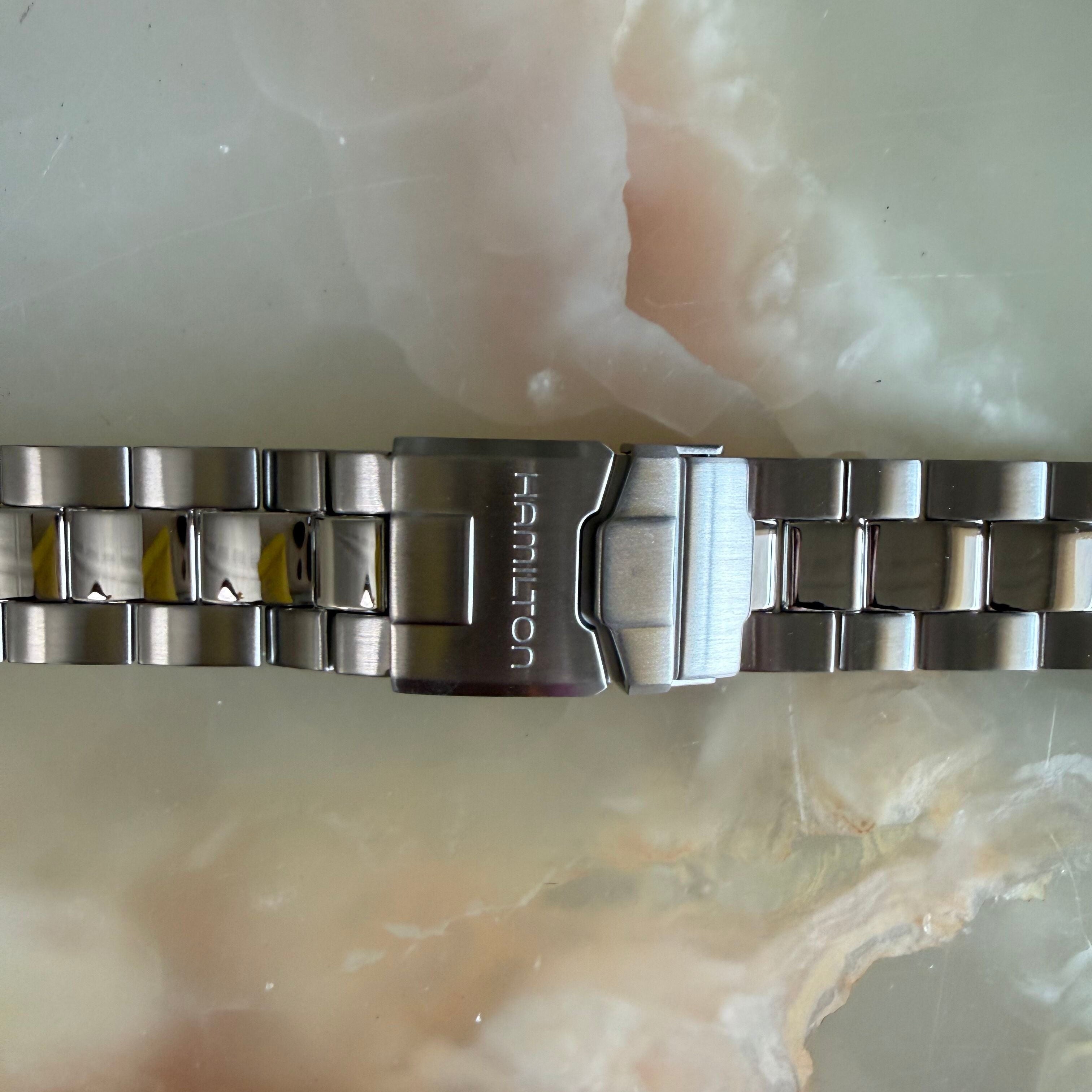 Authentic Hamilton Stainless Steel 22mm Watch Bracelet H605785106