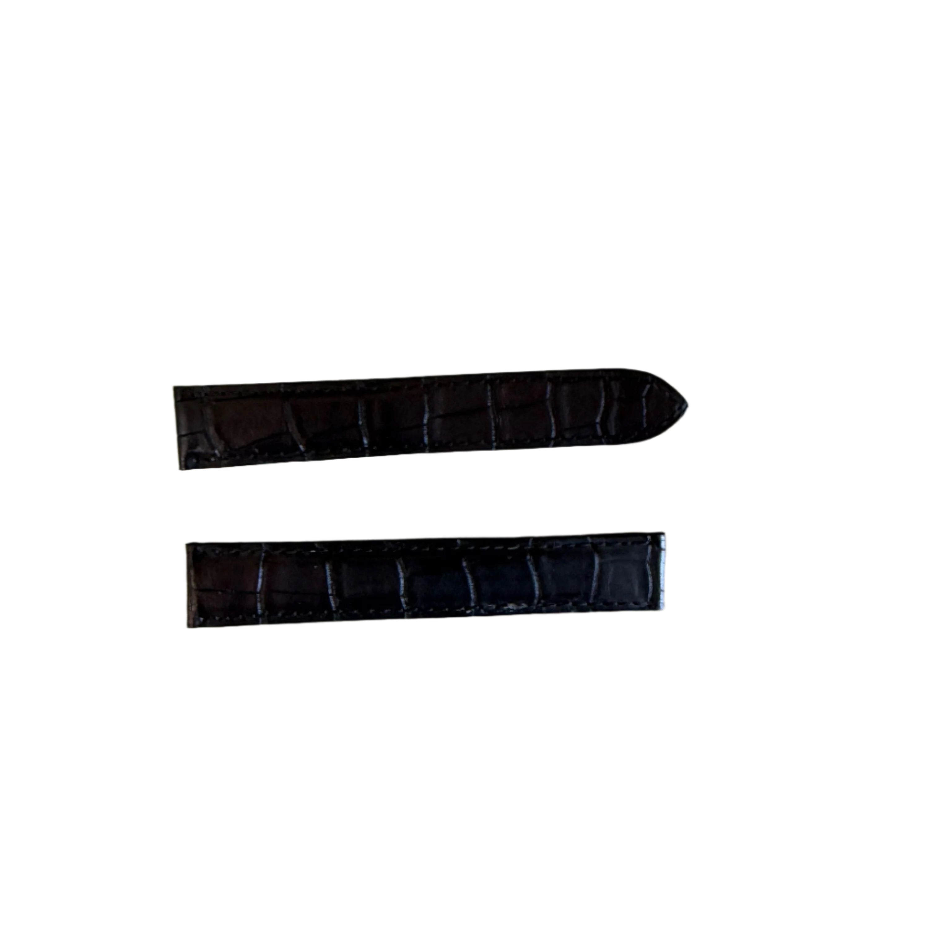 Authentic Cartier Black Alligator Watch Strap Band 17mm KD48GL07