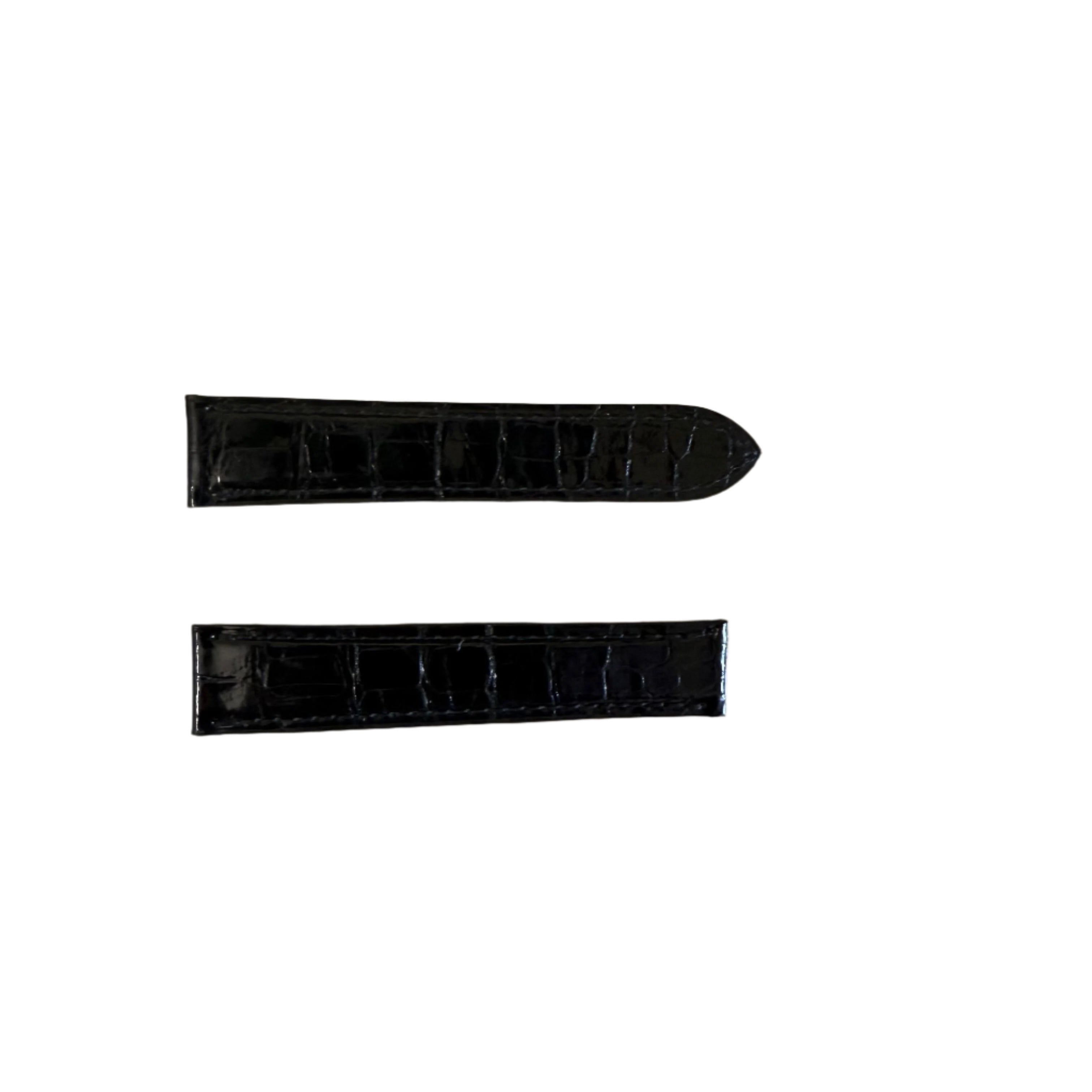 Authentic Cartier Black Alligator Watch Strap Band 17mm KD25DP40