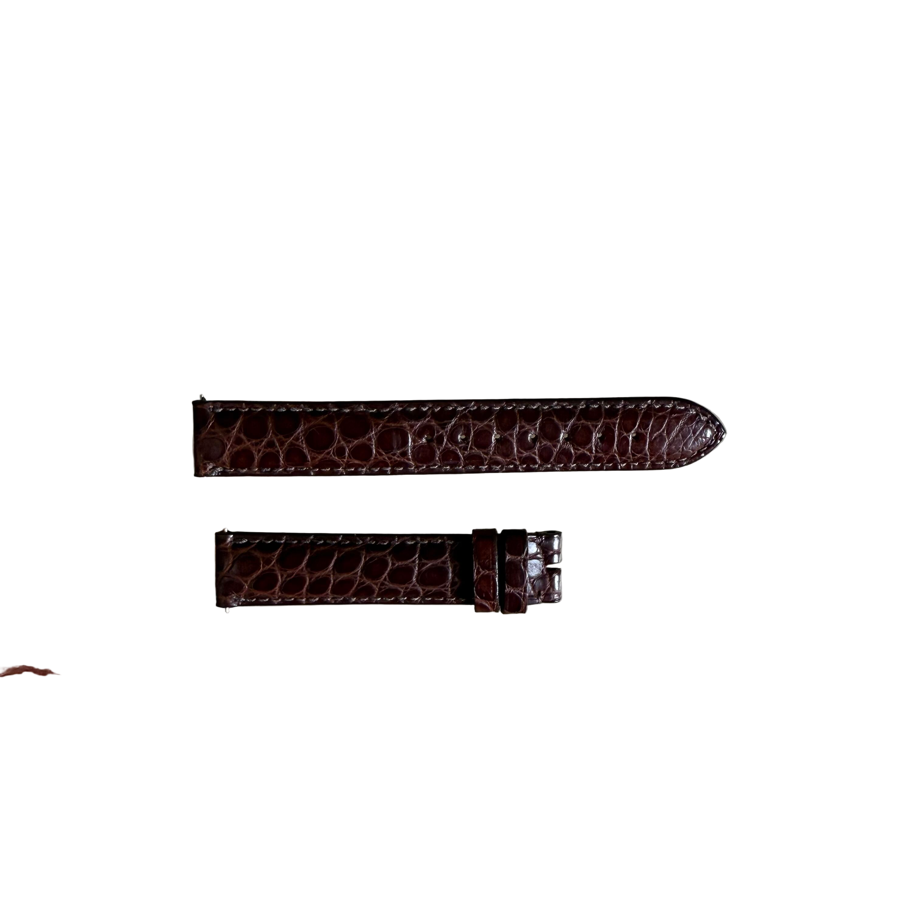 Genuine Alligator Brown Watch Strap Band 16mm Padded & Stitched