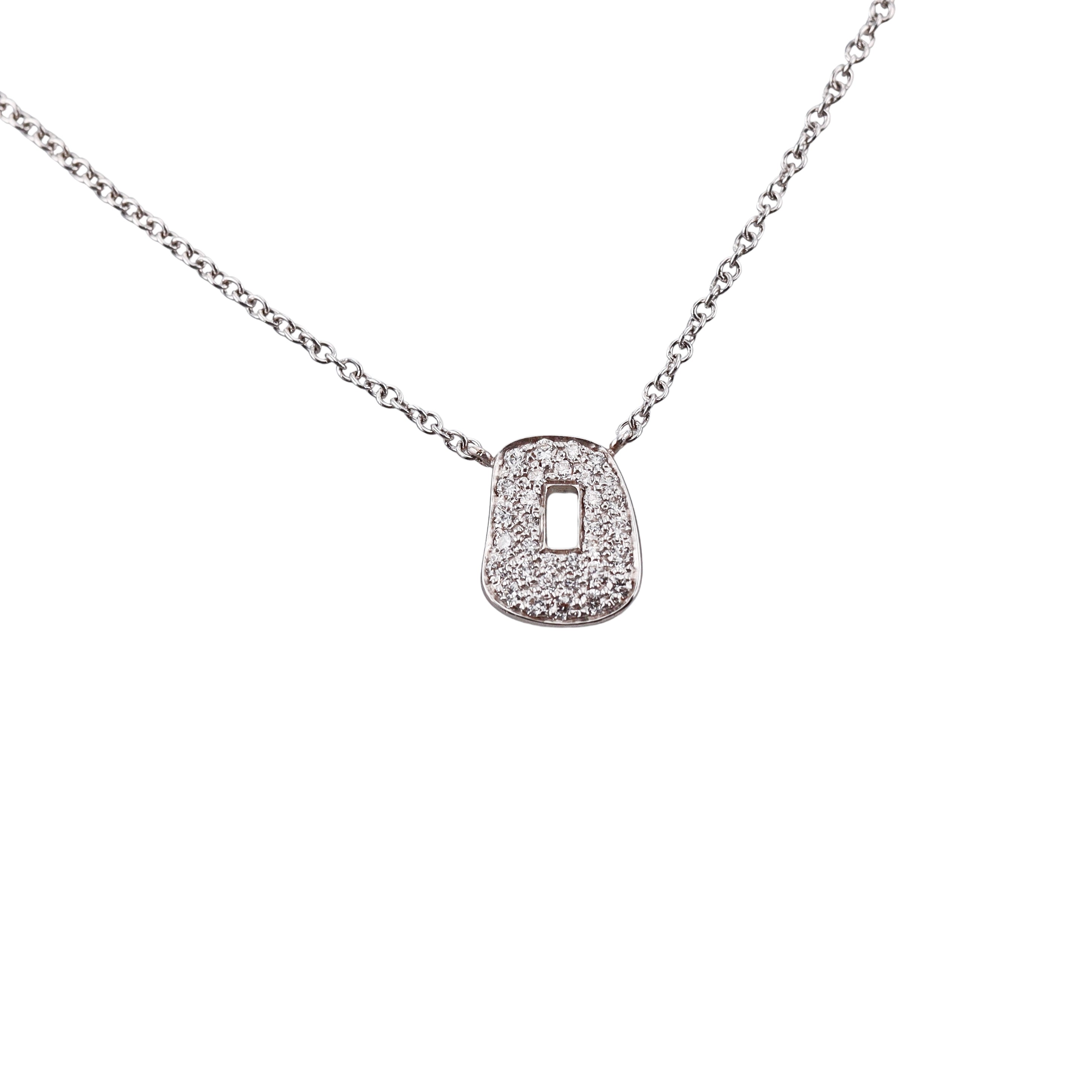 Mattioli Mini Puzzle White Gold Diamond Pendant Necklace
