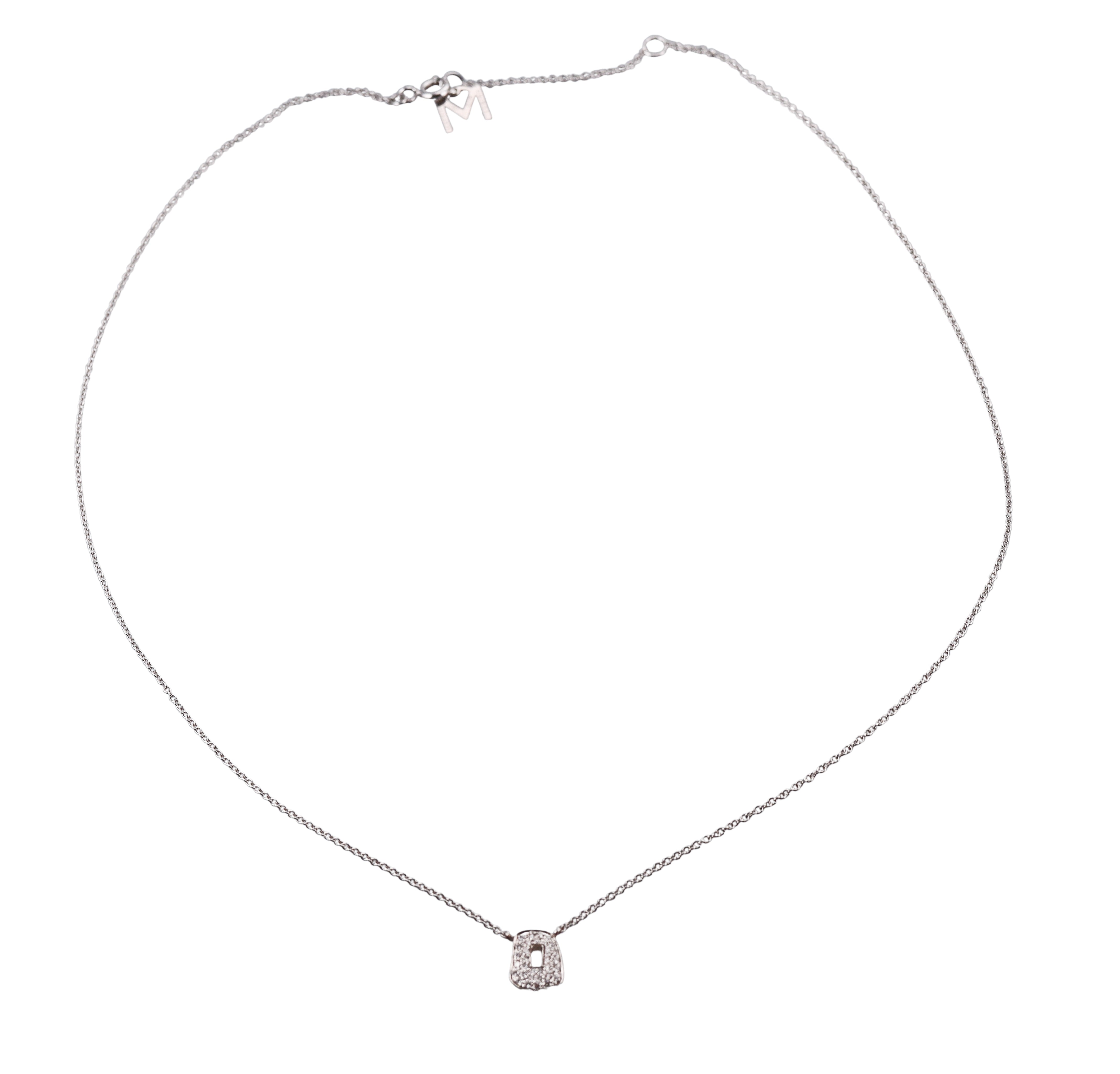 Mattioli Mini Puzzle White Gold Diamond Pendant Necklace