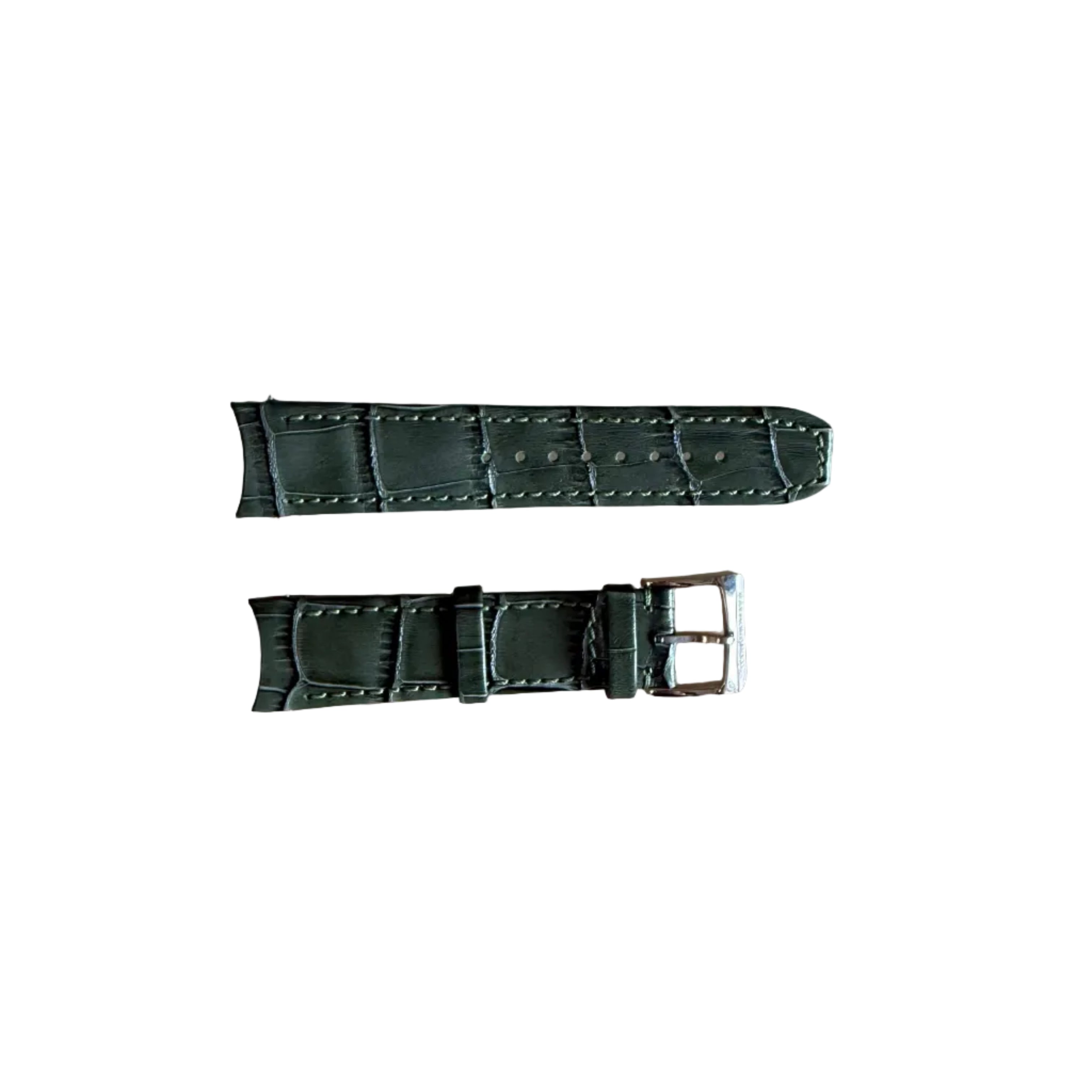 Authentic Raymond Weil Green Genuine Leather Watch Strap Band 20mm w Buckle