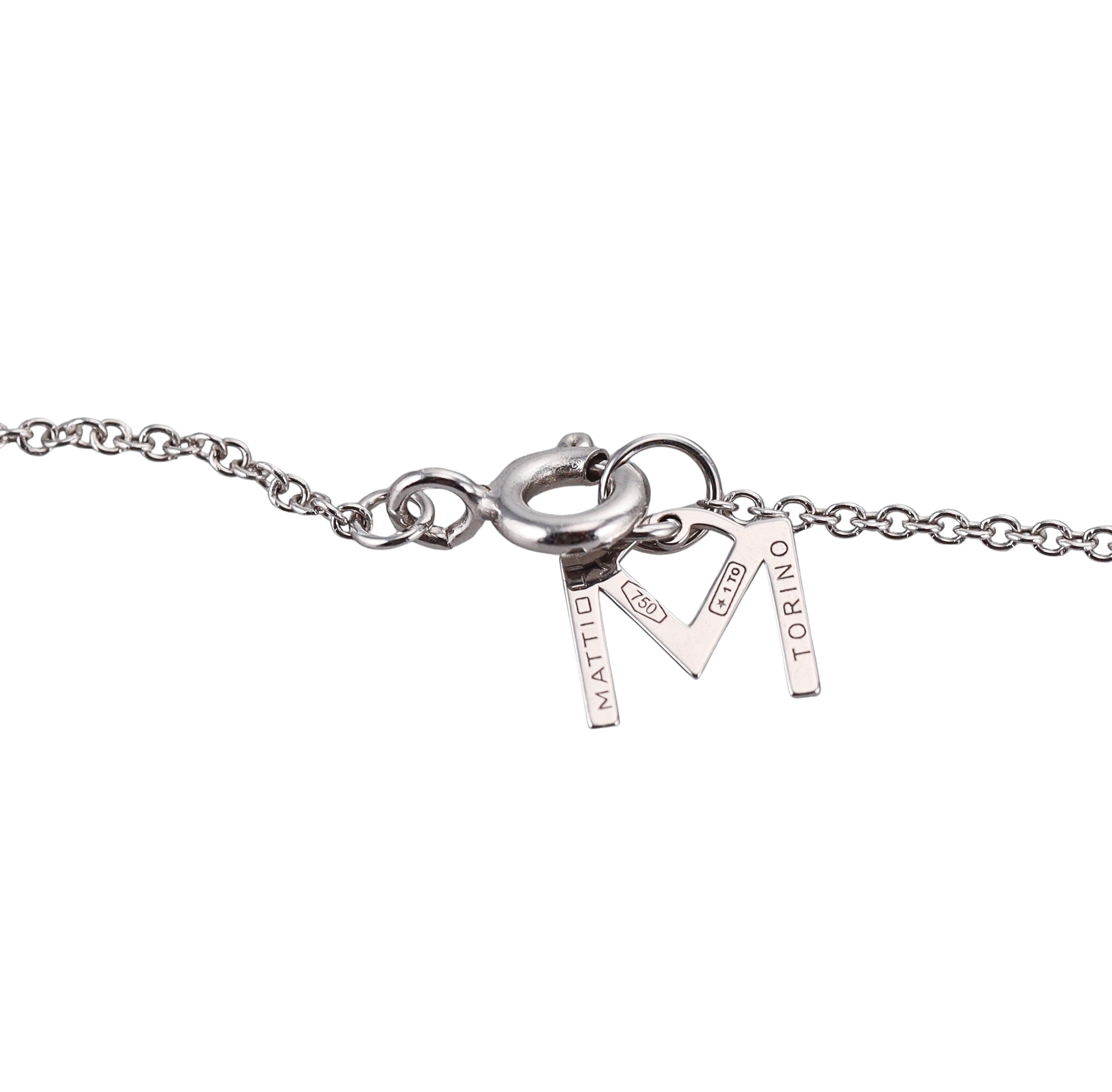 Mattioli Mini Puzzle White Gold Diamond Pendant Necklace