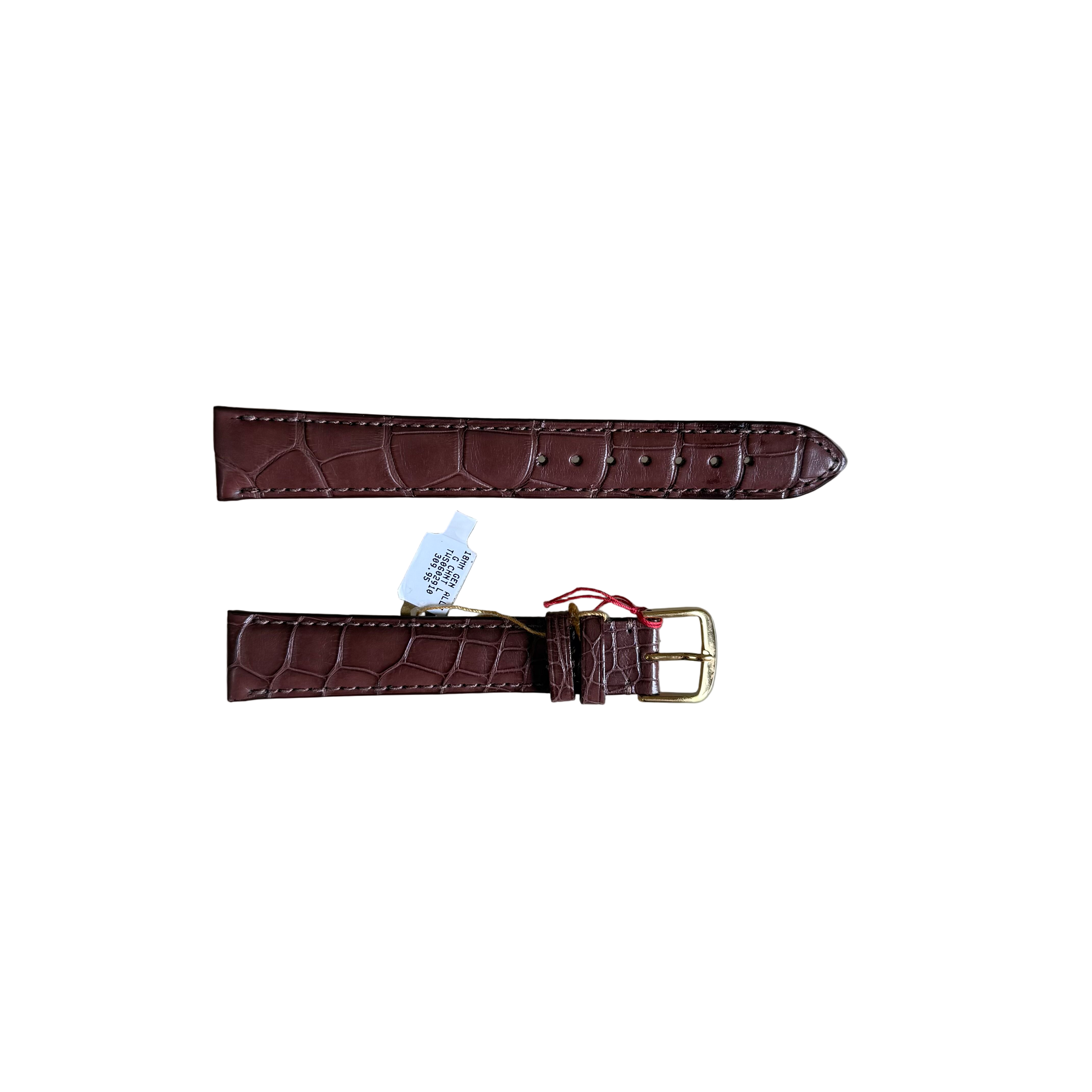 Genuine Alligator Brown Watch Strap Band 18mm Padded & Stitched w Buckle