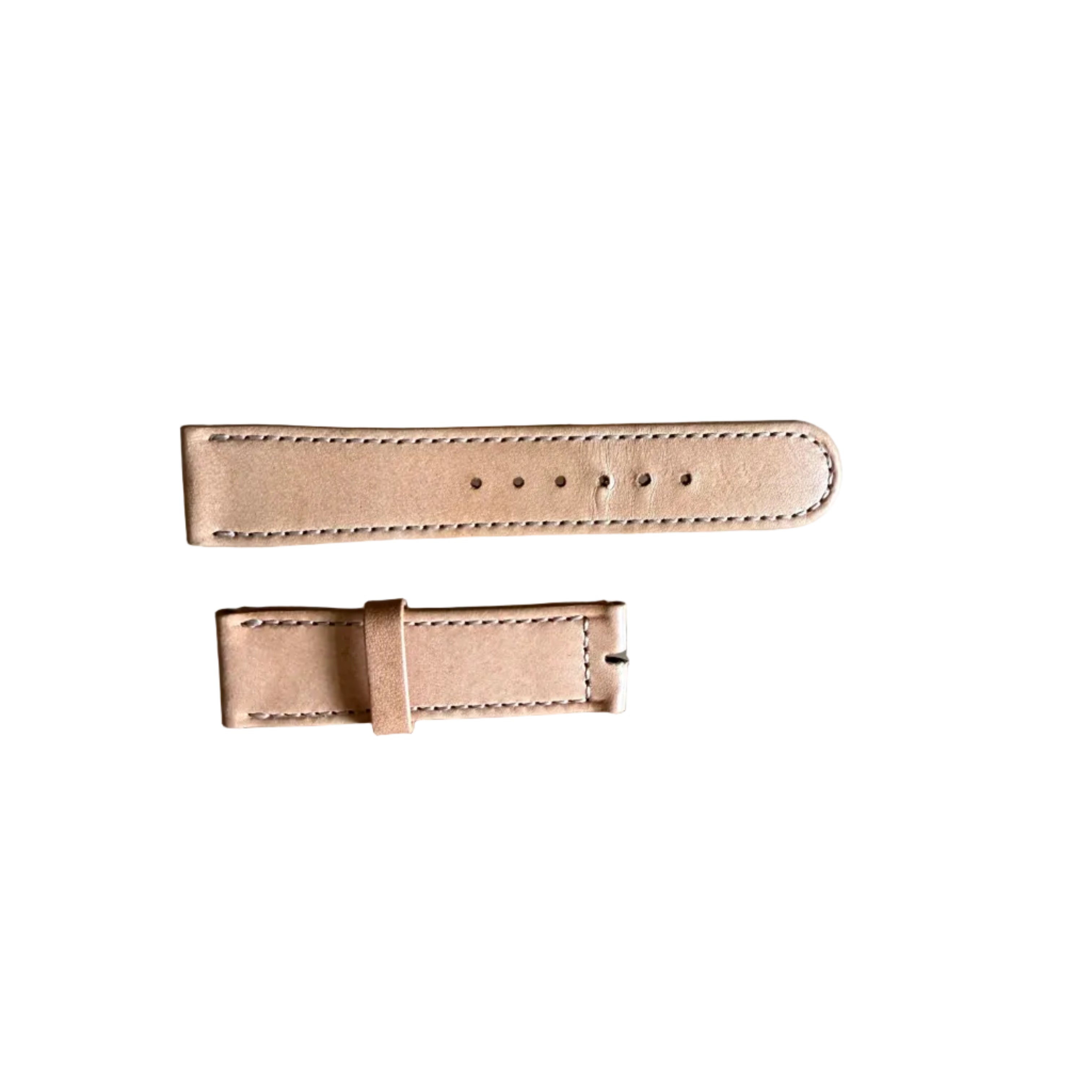 Authentic Nomos Glashutte Pinky Beige Leather Watch Strap Band 17mm