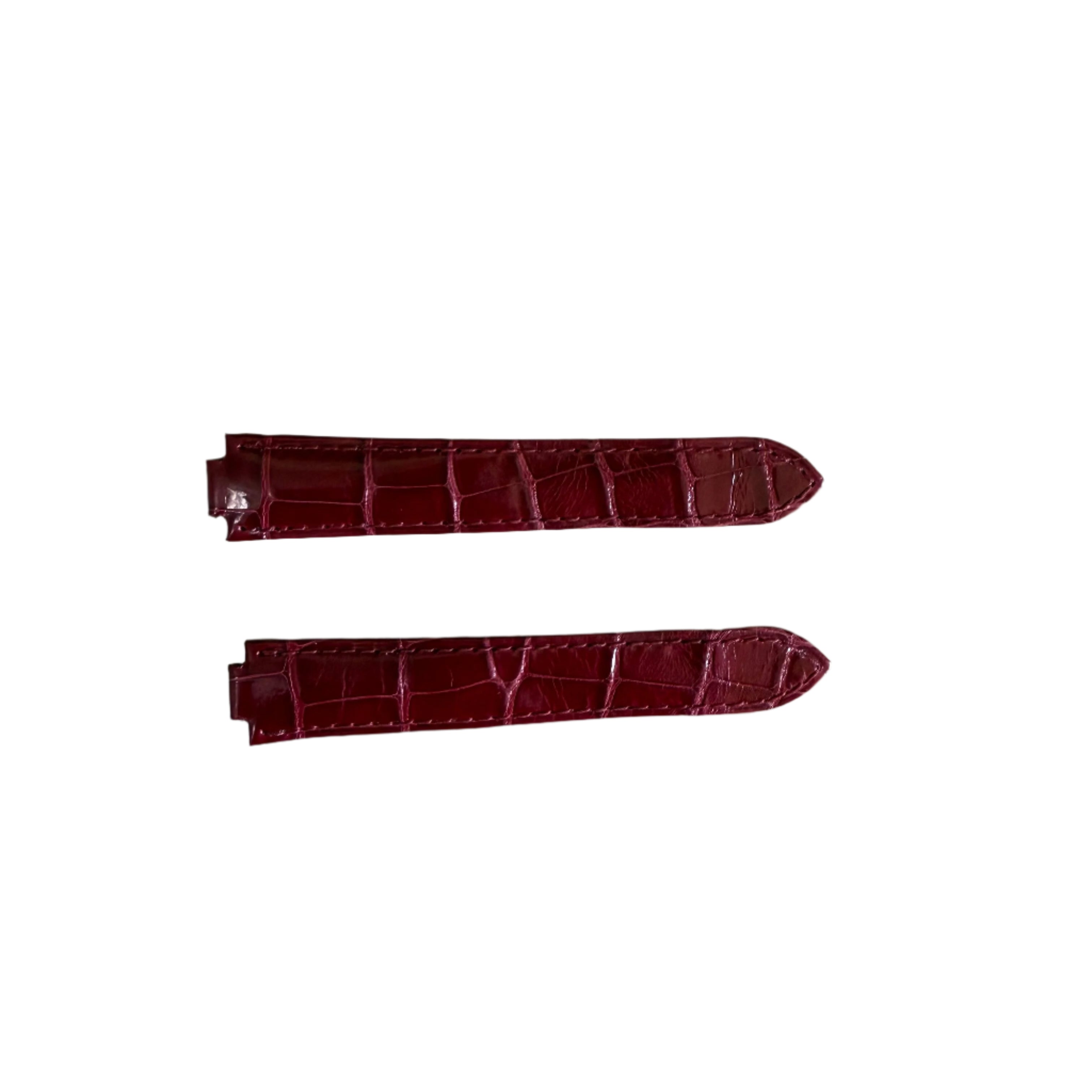 Authentic Cartier Ballon Bleu Red Alligator Watch Strap Band 16mm KD4NWR04-S06