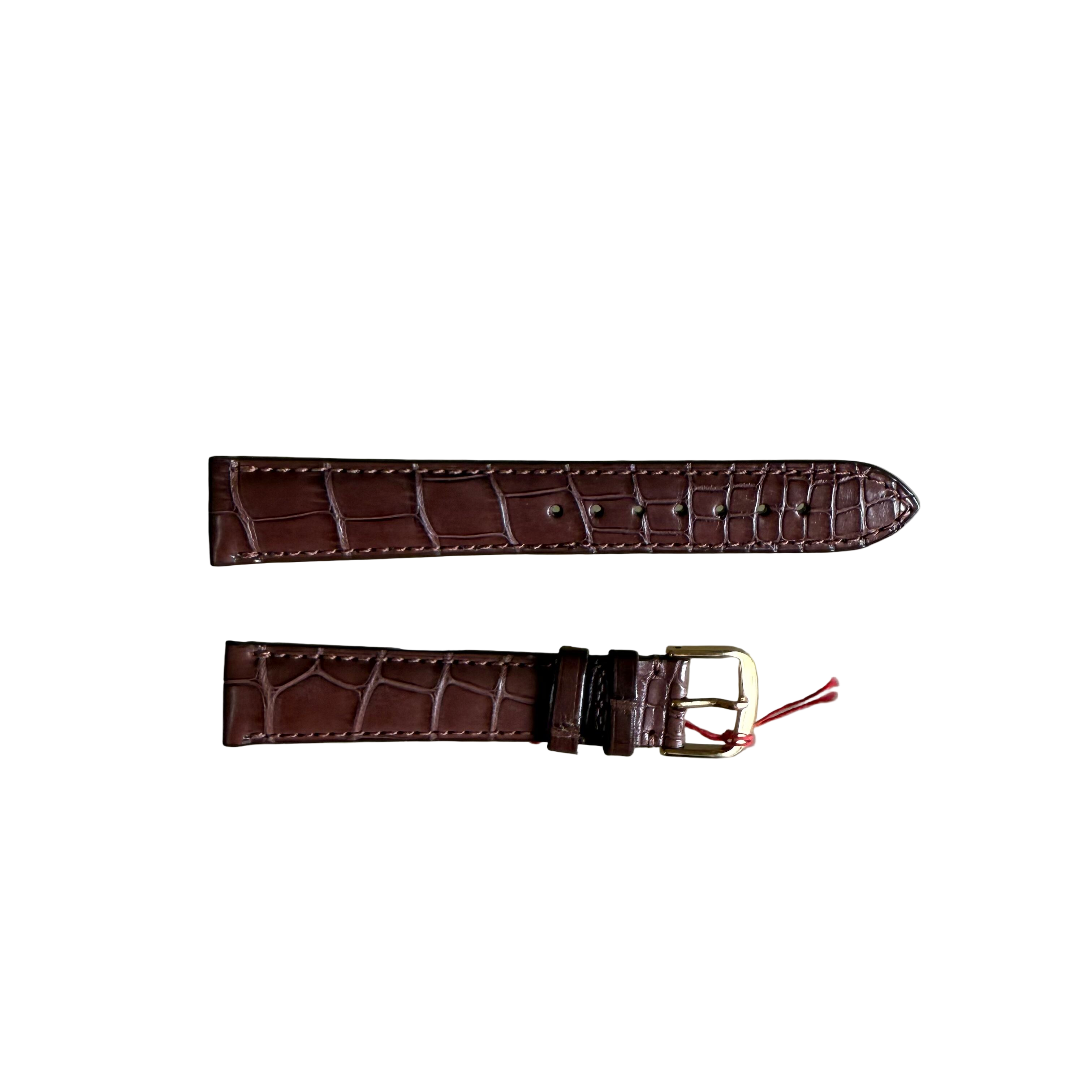 Genuine Alligator Brown Watch Strap Band 18mm Padded & Stitched w Buckle
