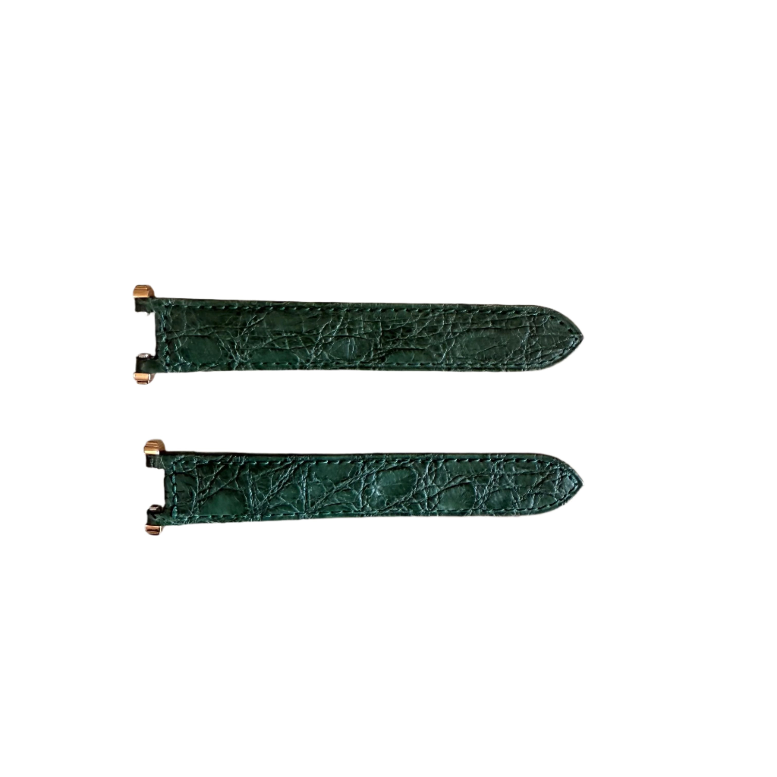 Authentic Cartier Pasha Green Caiman Alligator Watch Strap Band 17mm KD1K9A97