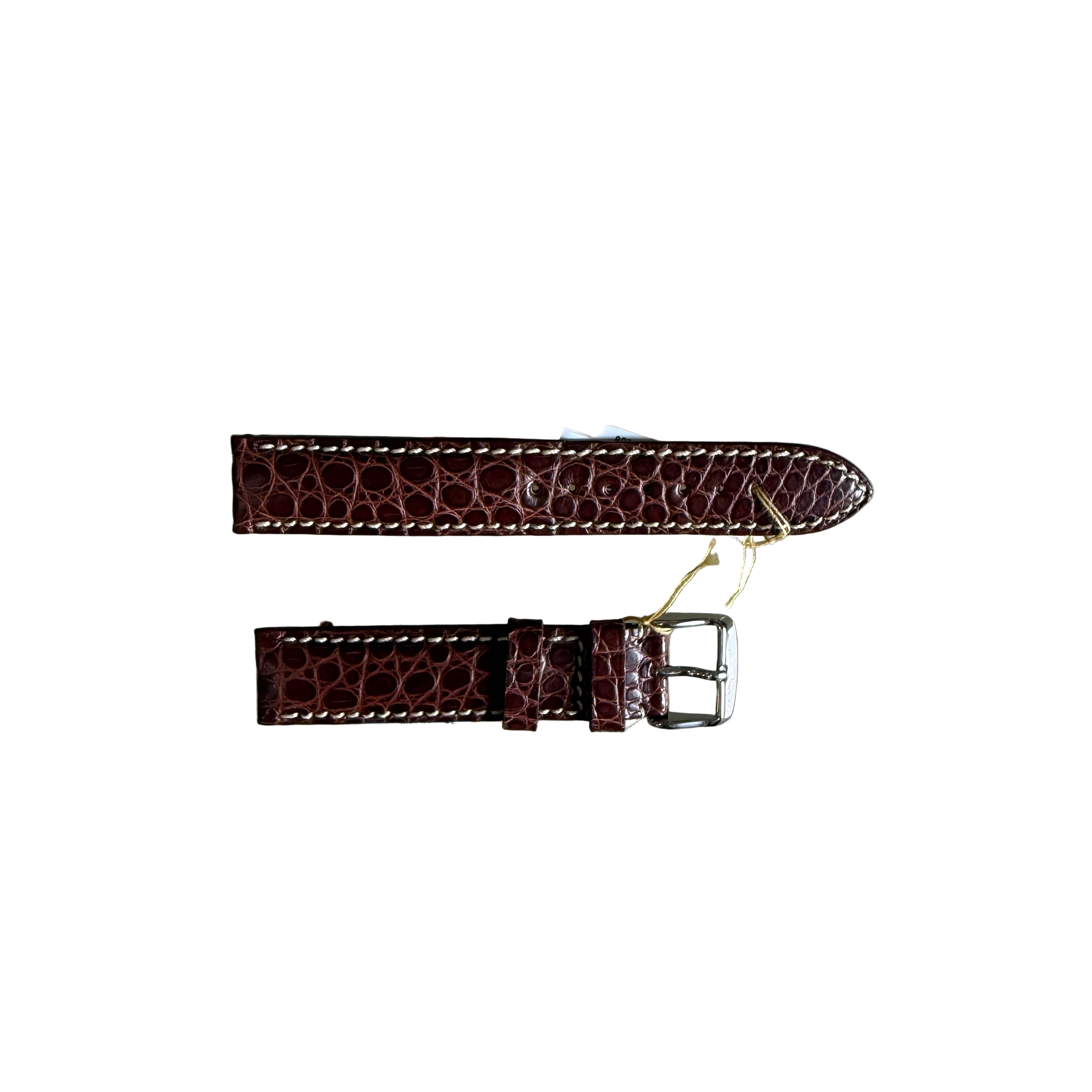 Genuine Alligator Brown Watch Strap Band 18mm Padded & Stitched w Buckle