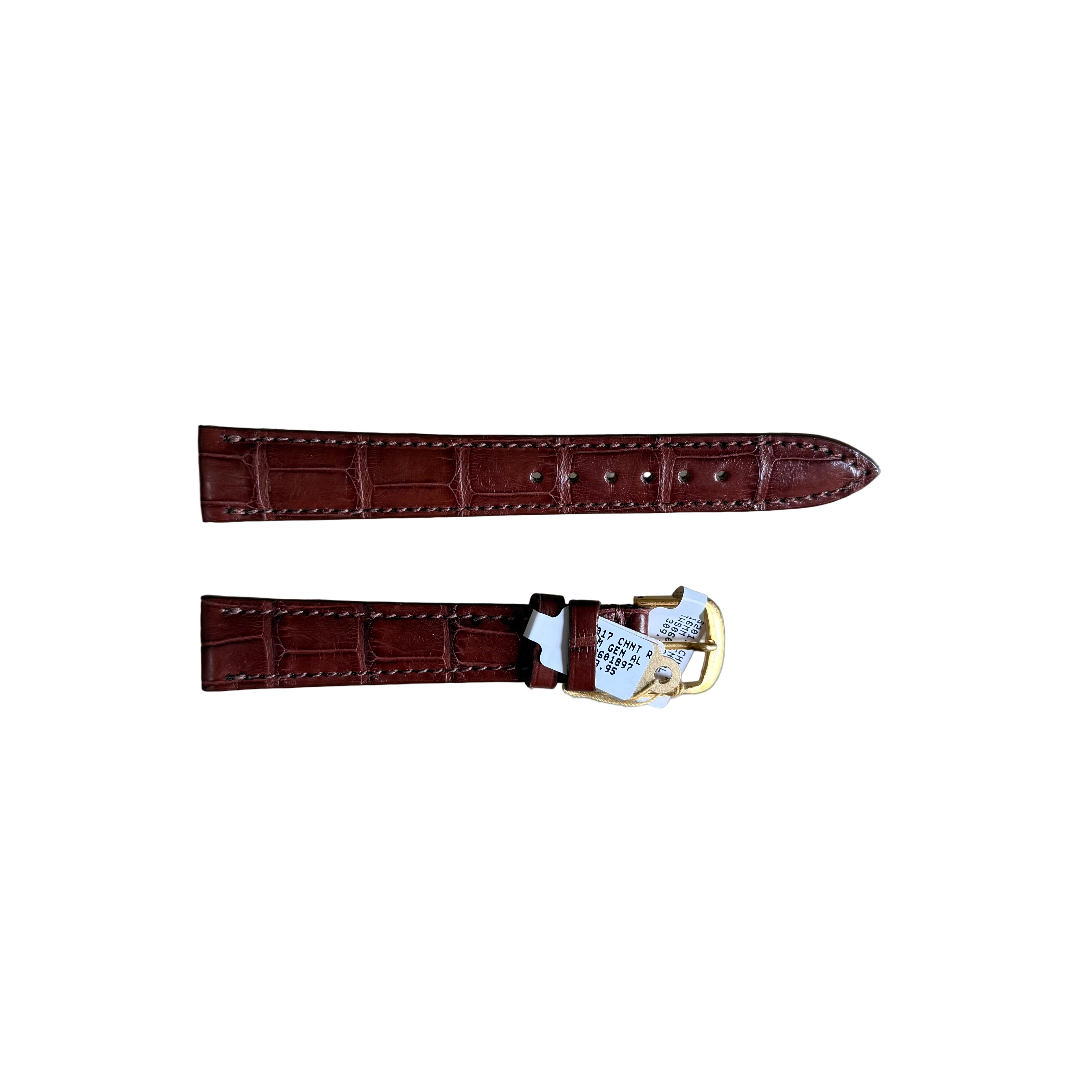 Genuine Alligator Brown Watch Strap Band 16mm Padded & Stitched w Buckle