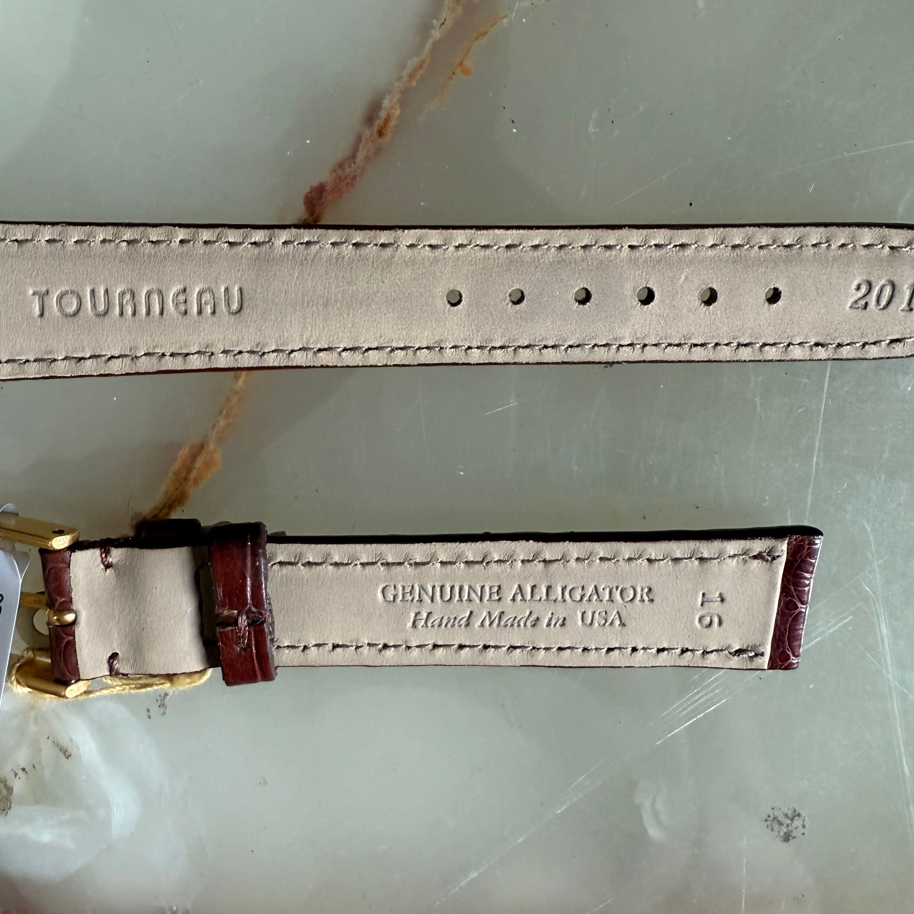 Genuine Alligator Brown Watch Strap Band 16mm Padded & Stitched w Buckle