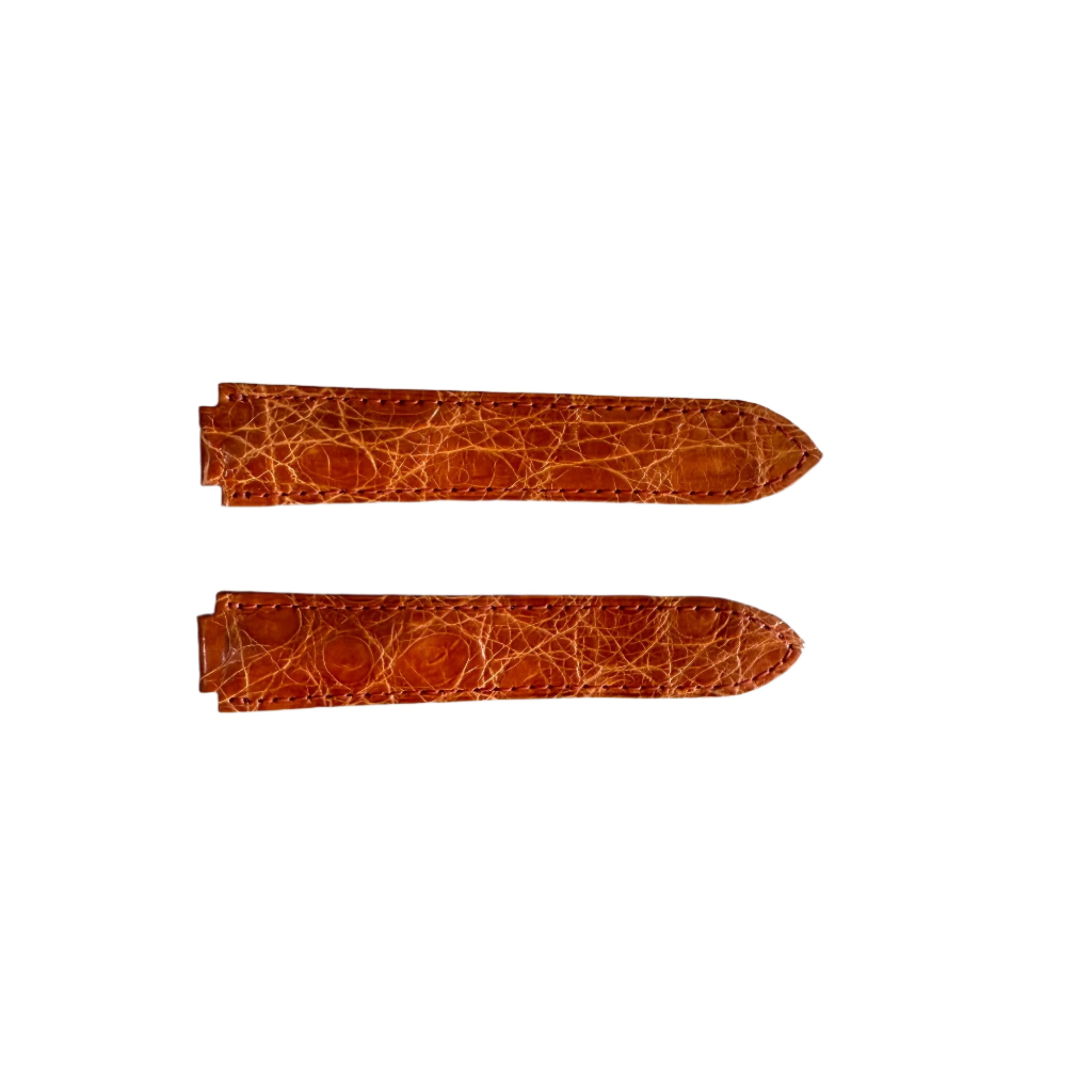 Authentic Cartier Ballon Bleu Orange Alligator Watch Strap Band 20mm KD2JXF10