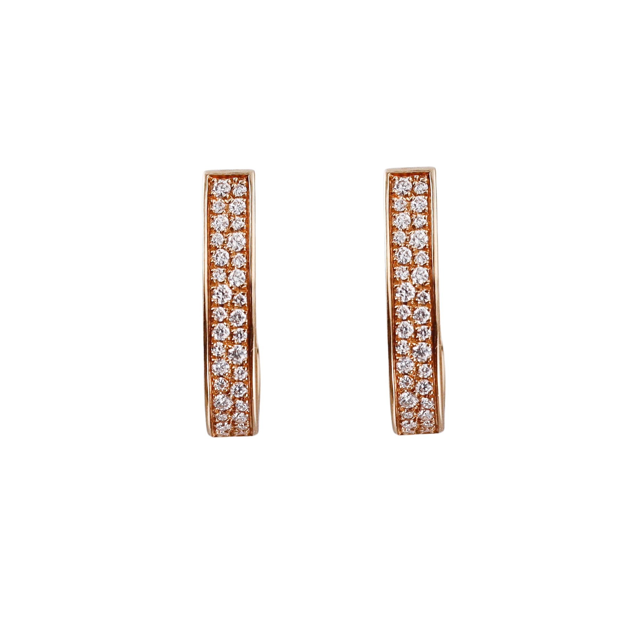Mattioli Aruba Yellow Gold Diamond Hoop Earrings