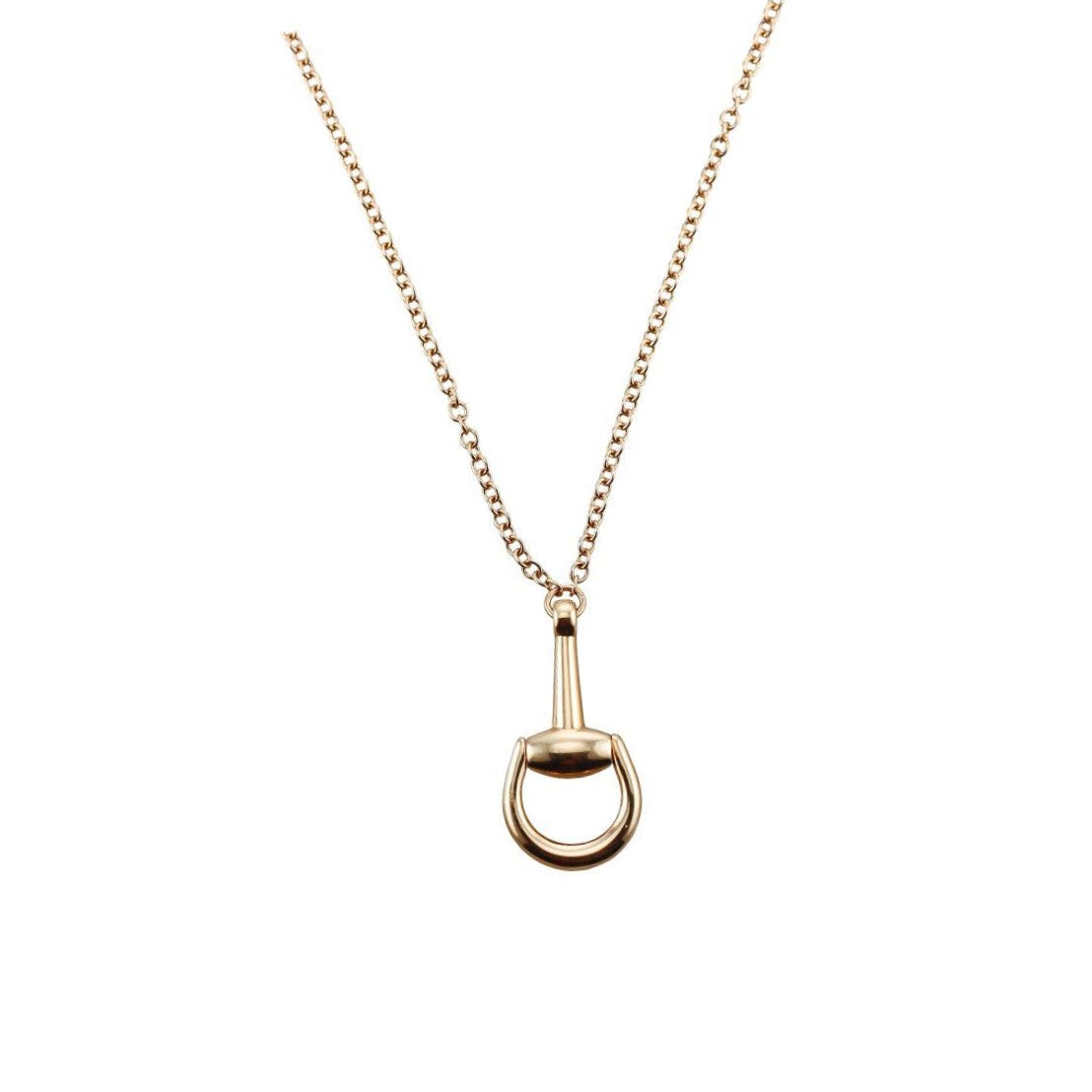 Gucci Horsebit 18K Gold Pendant Necklace