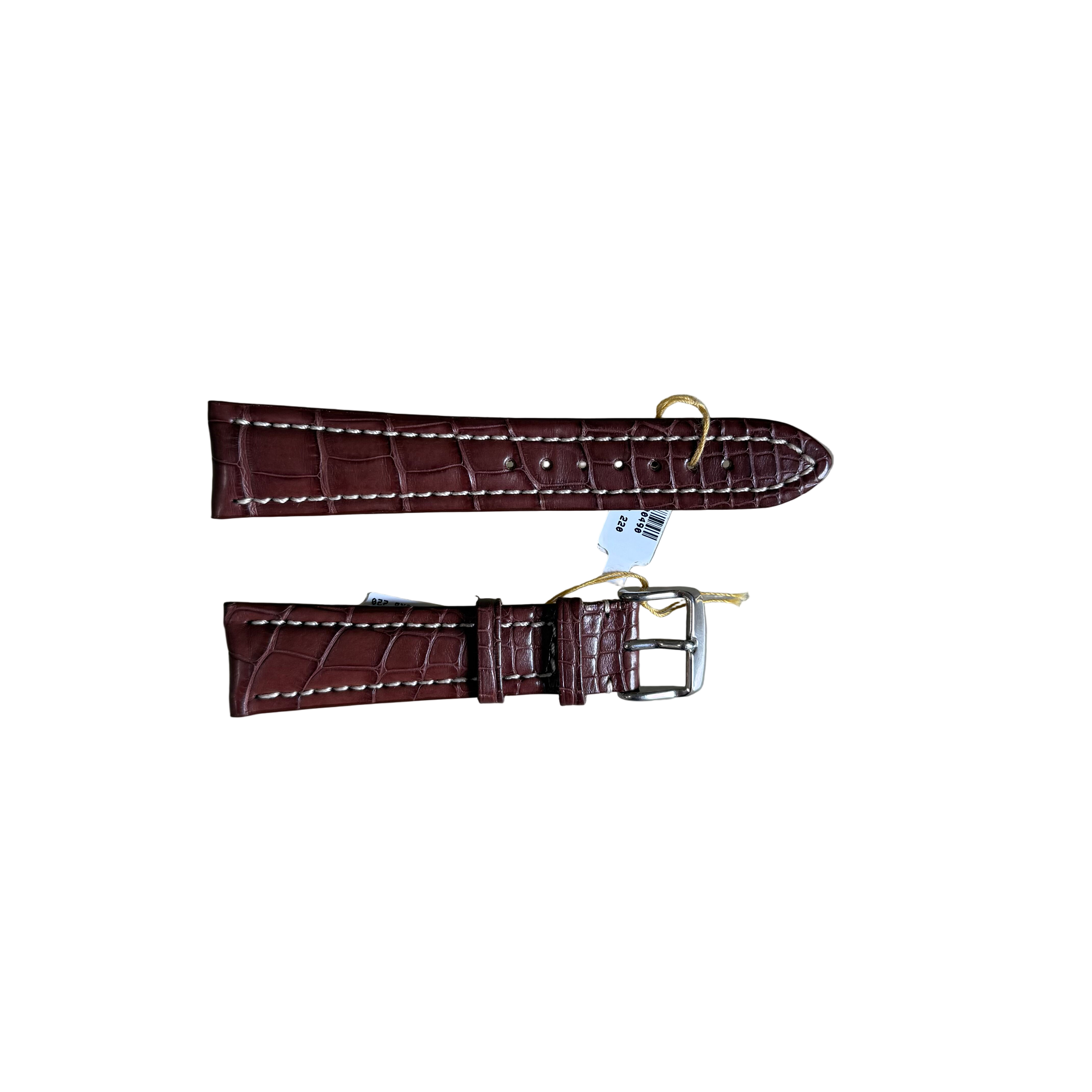 Genuine Alligator Brown Watch Strap Band 22mm Padded & Stitched w Buckle