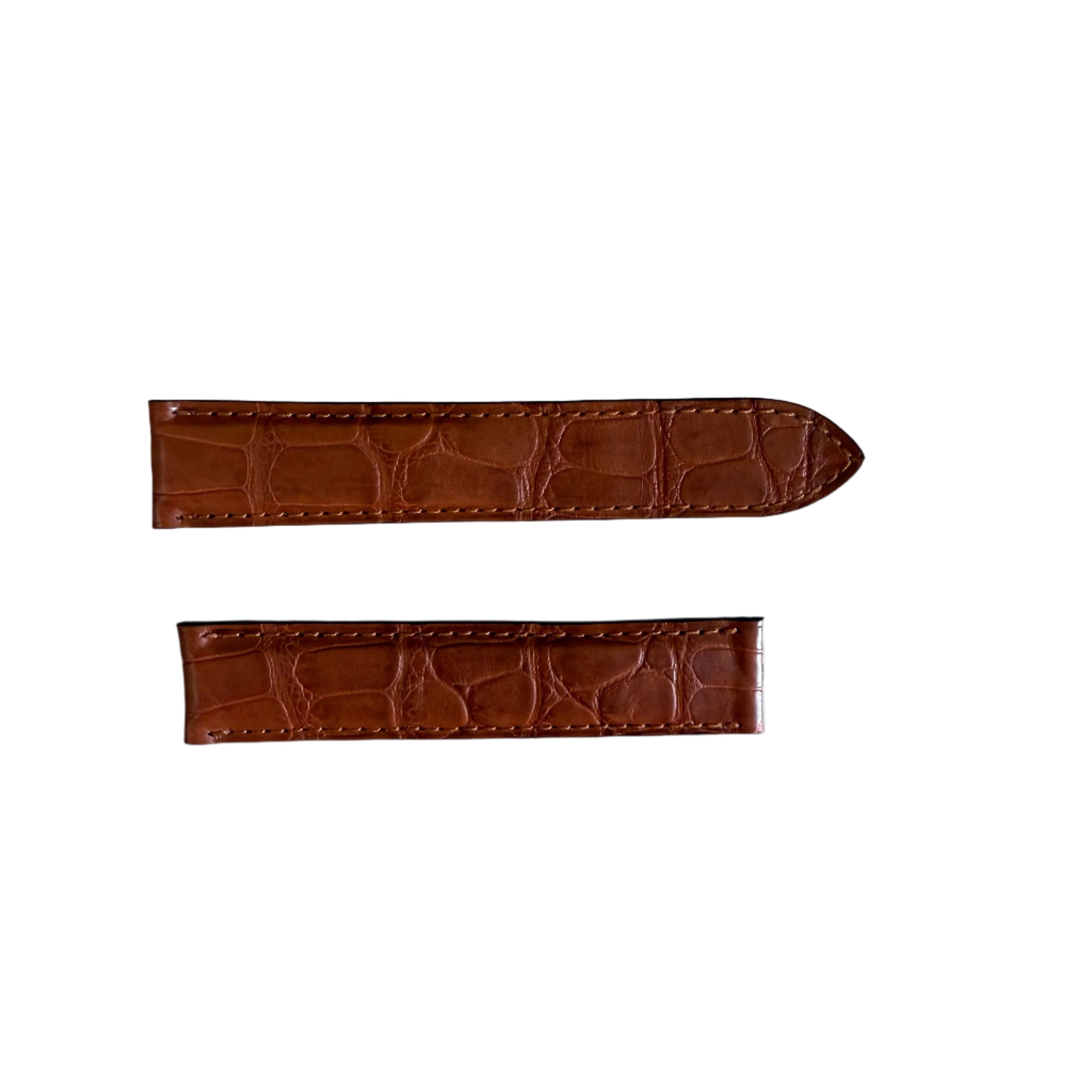 Authentic Cartier Brown Alligator Watch Strap Band 18mm KD43EK21