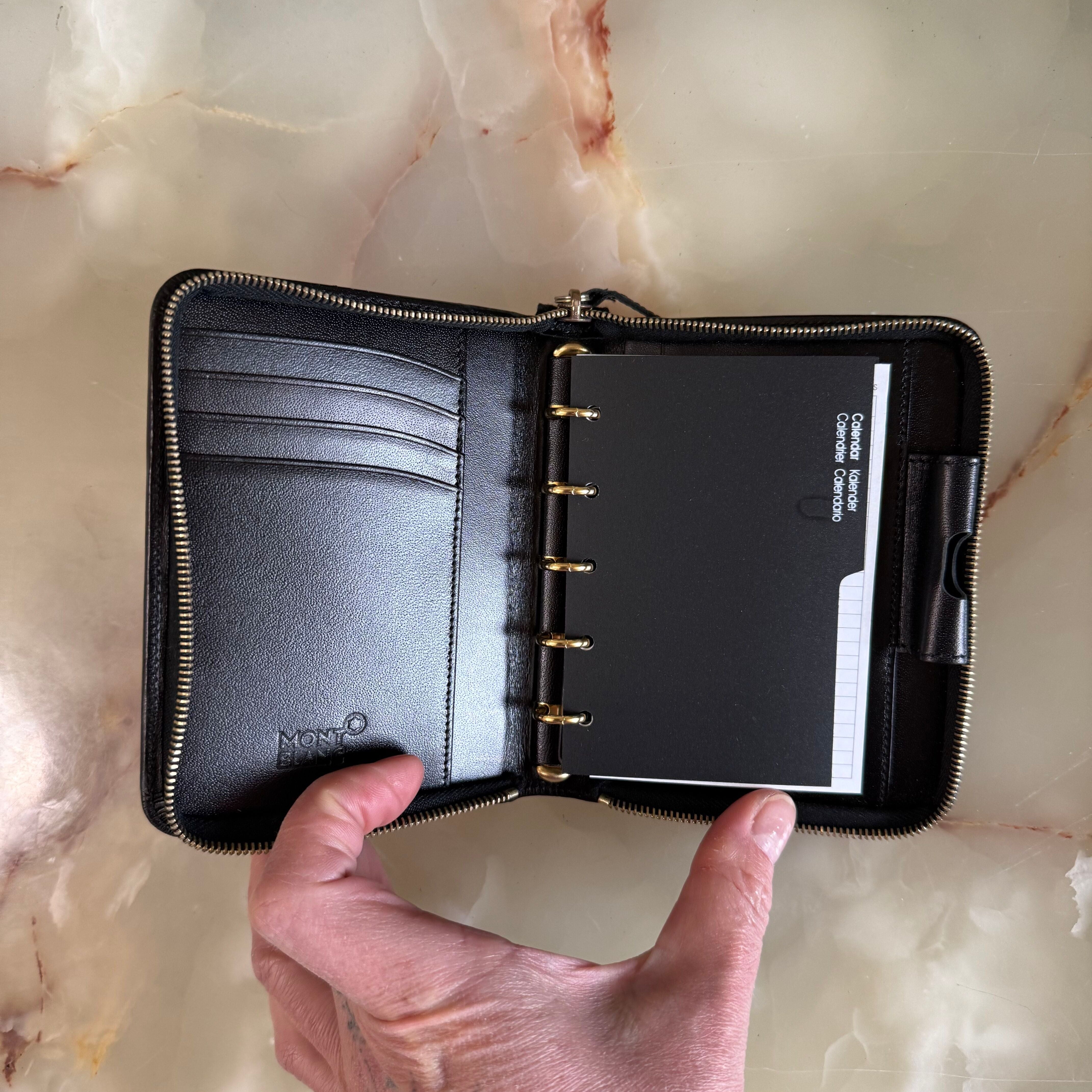 Montblanc Meisterstuck Black Soft Leather Pocket Organizer w Zip