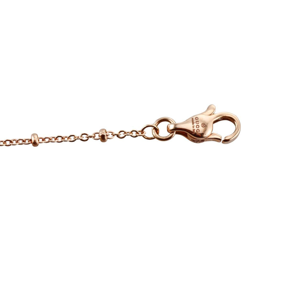 Gucci Flora 18k Gold Diamond Pendant Necklace