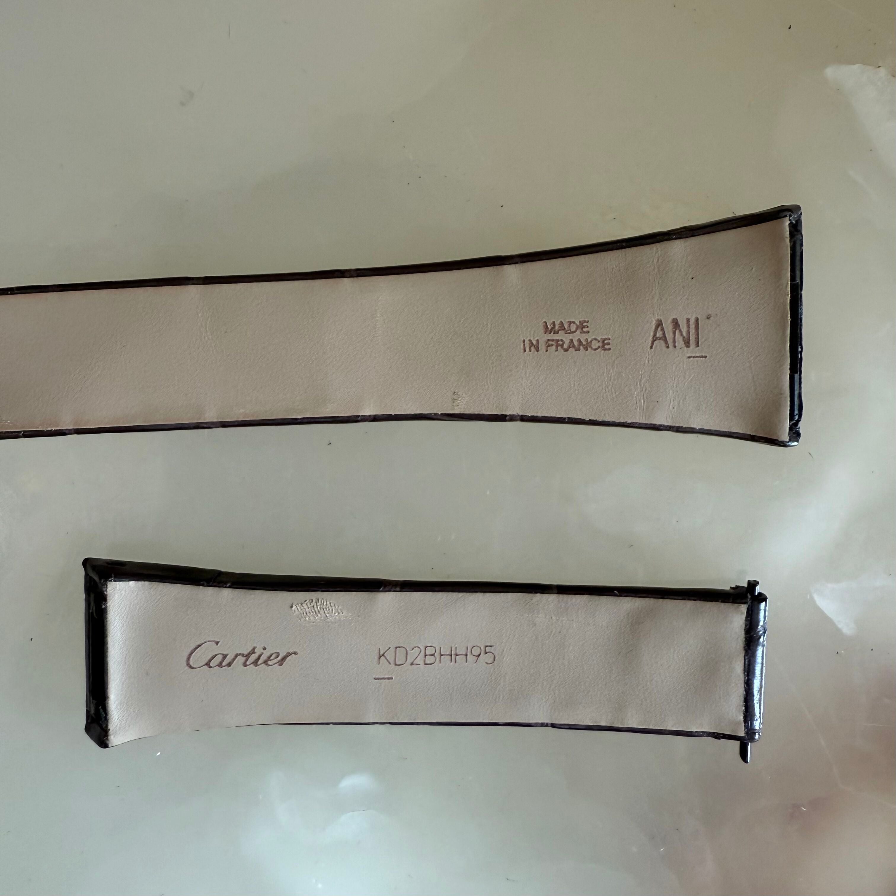 Authentic Cartier Brown Alligator Quick Release Watch Strap Band 24mm KD2BHH95