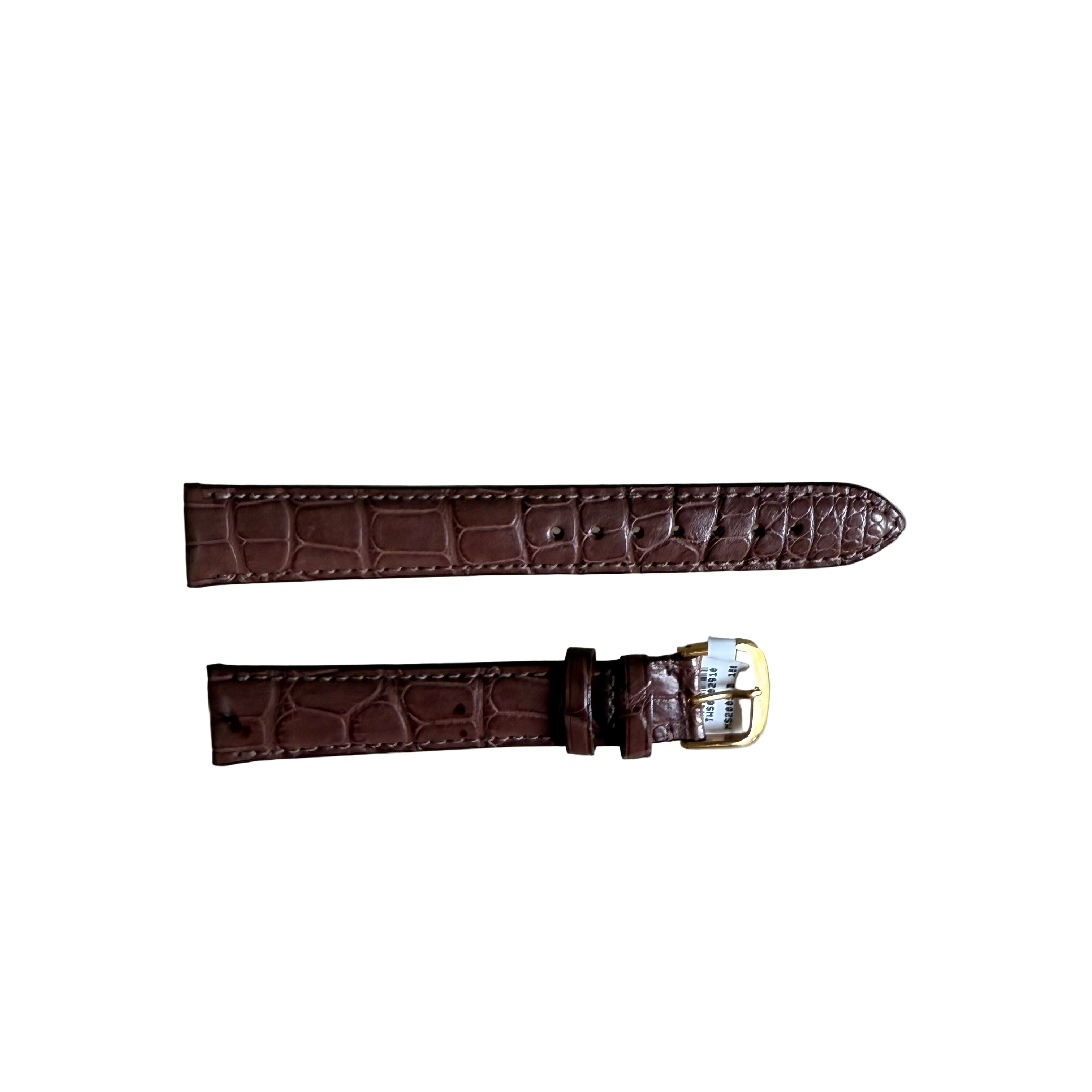 Genuine Alligator Brown Watch Strap Band 18mm Padded & Stitched w Buckle