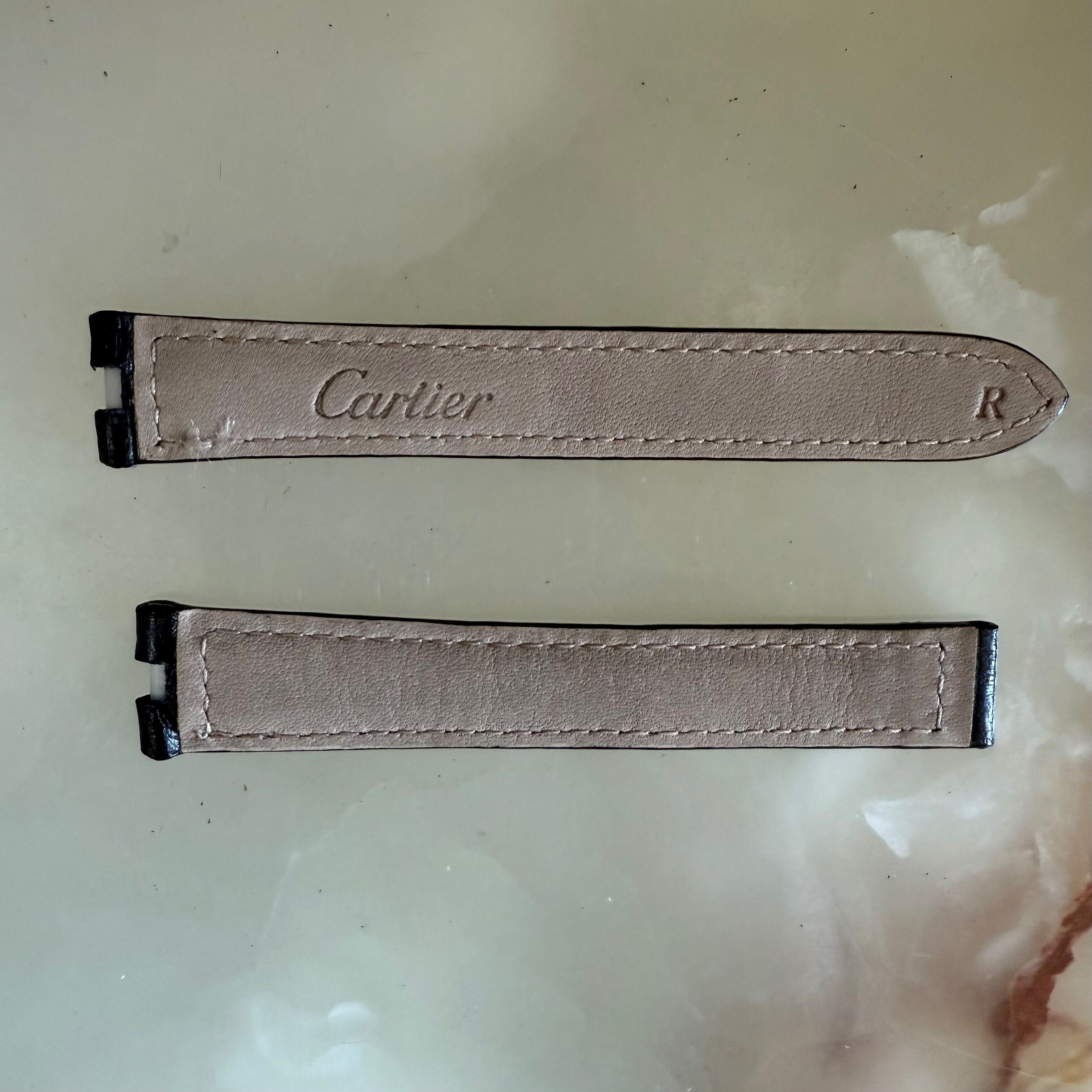 Authentic Cartier Black Alligator Watch Strap Band 14mm