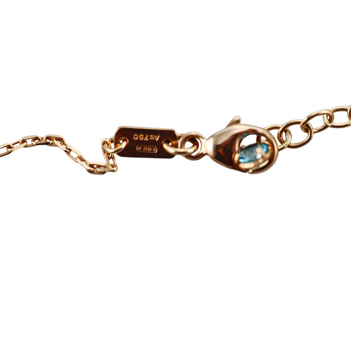 Gucci GG Running 18K Gold Pendant Paraiba Tourmaline Necklace