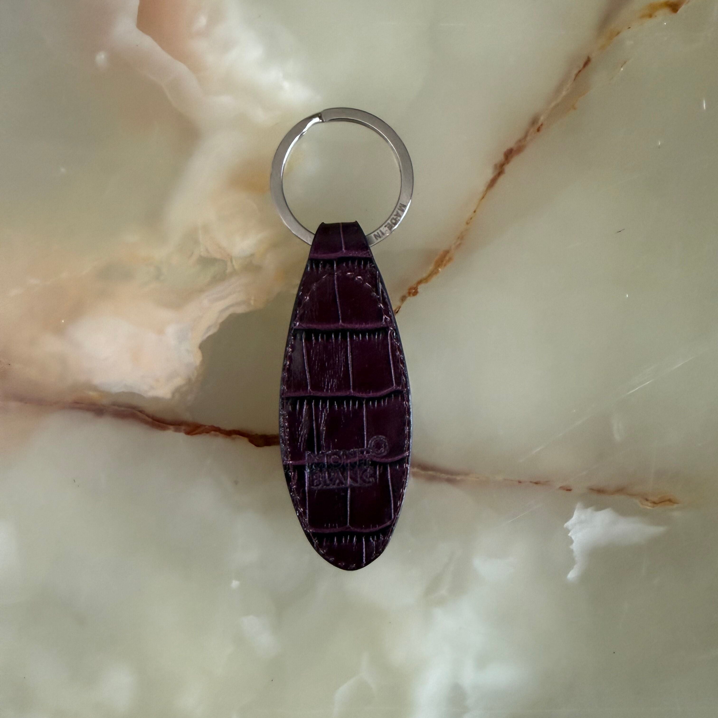 Montblanc Steel Purple Leather Key Ring