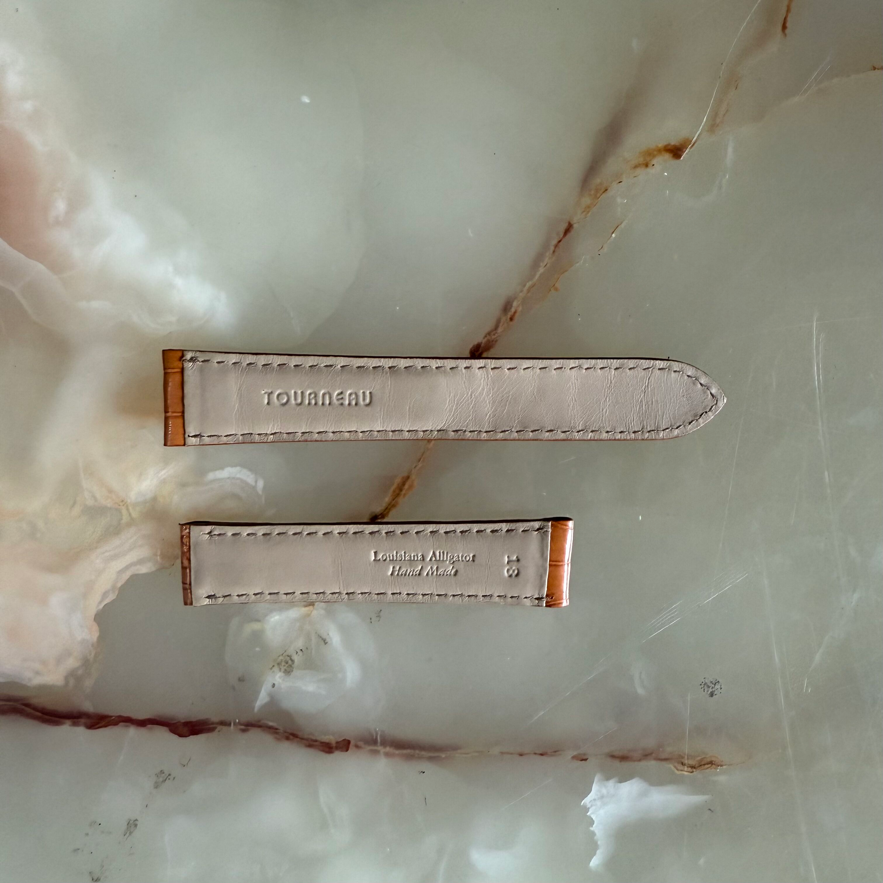Genuine Alligator Brown Watch Strap Band 18mm Padded & Stitched
