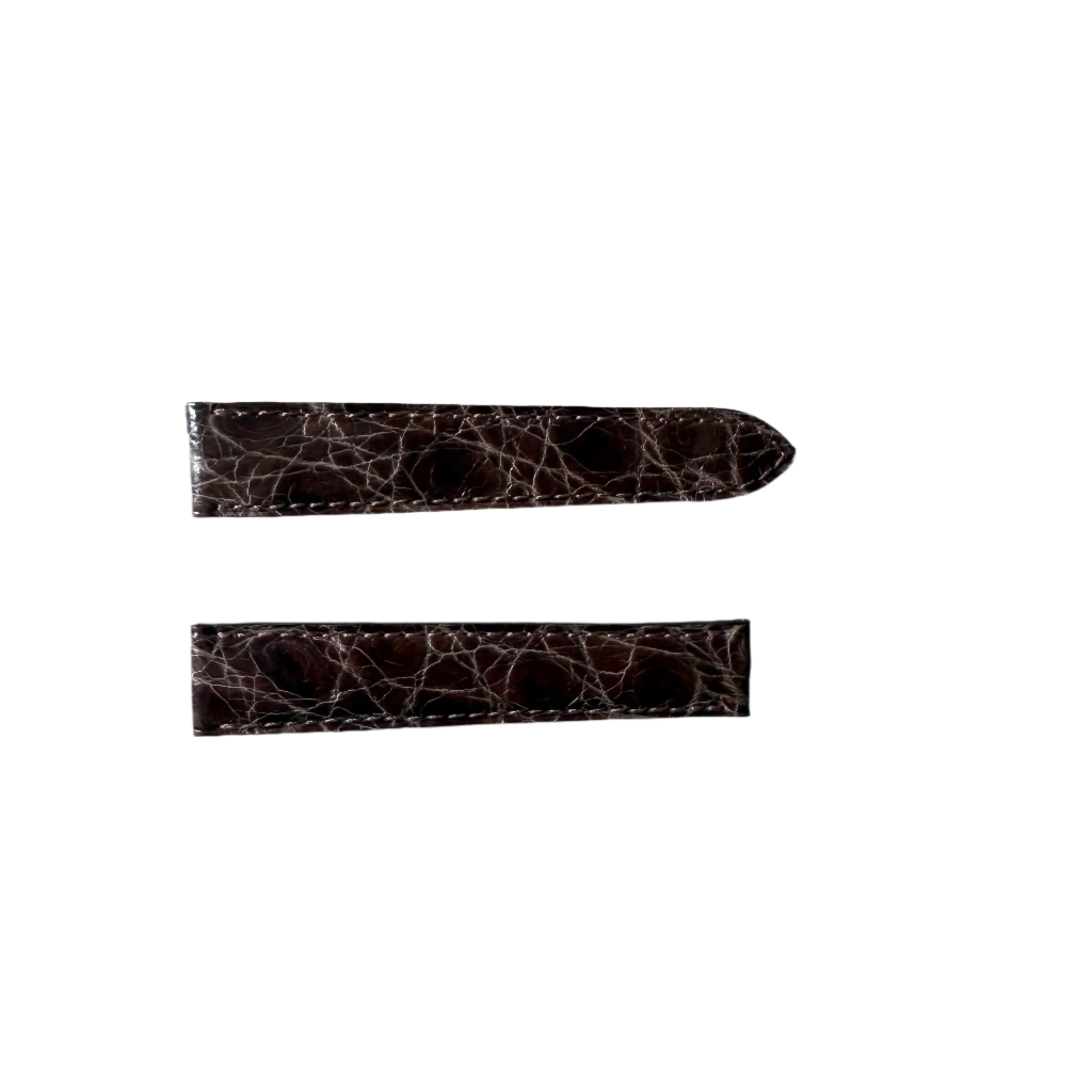 Authentic Cartier Brown Caiman Alligator Watch Strap Band 16mm KD02CF88