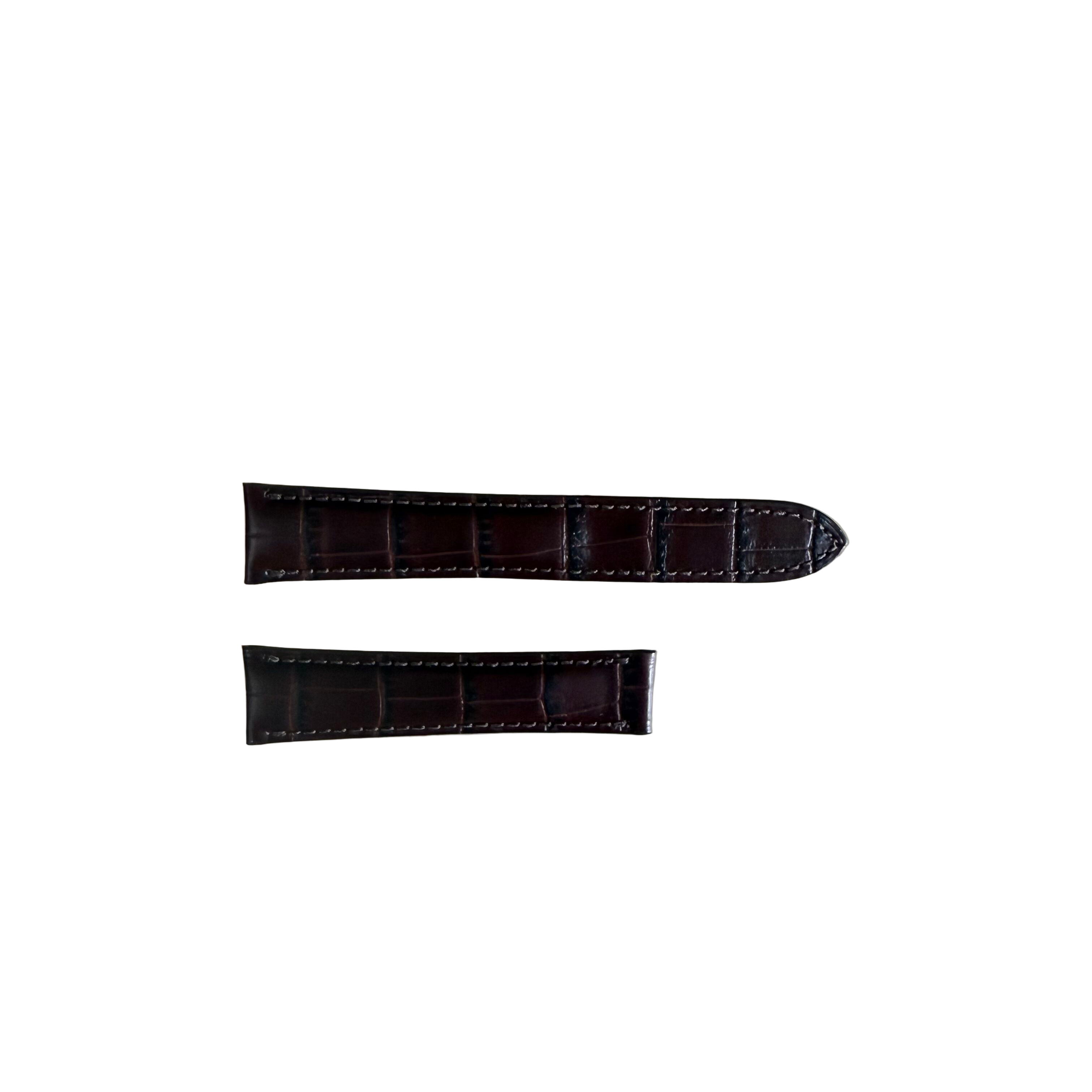 Genuine Alligator Brown Watch Strap Band 18mm Padded & Stitched