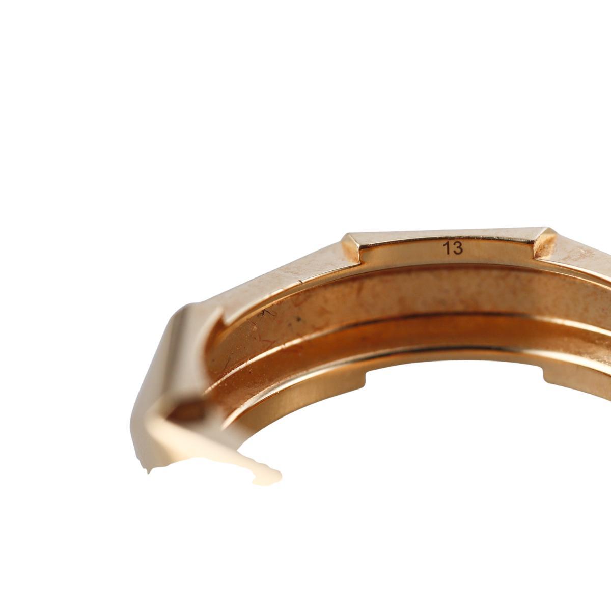 Gucci Link to Love 18K Gold Studded 6mm Band Ring