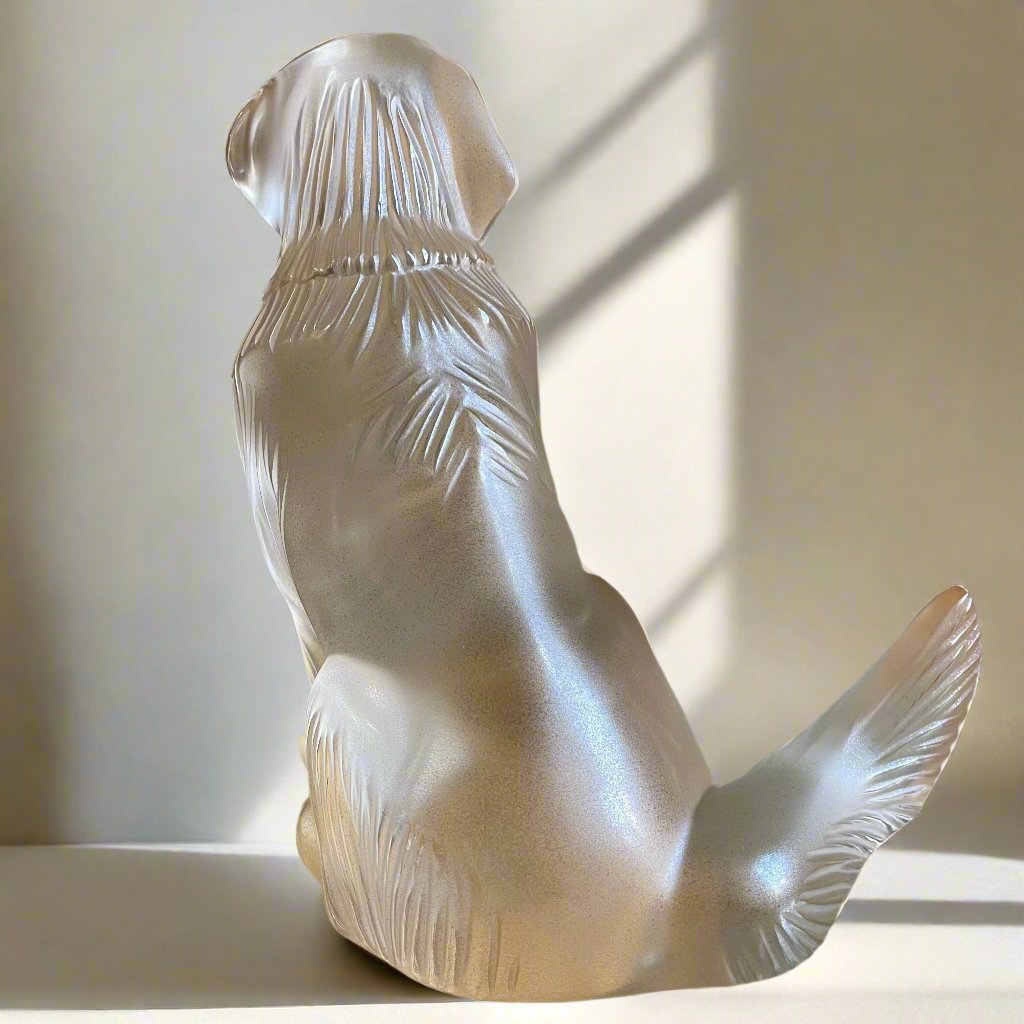 Lalique Motif Golden Dog Figurine #110647