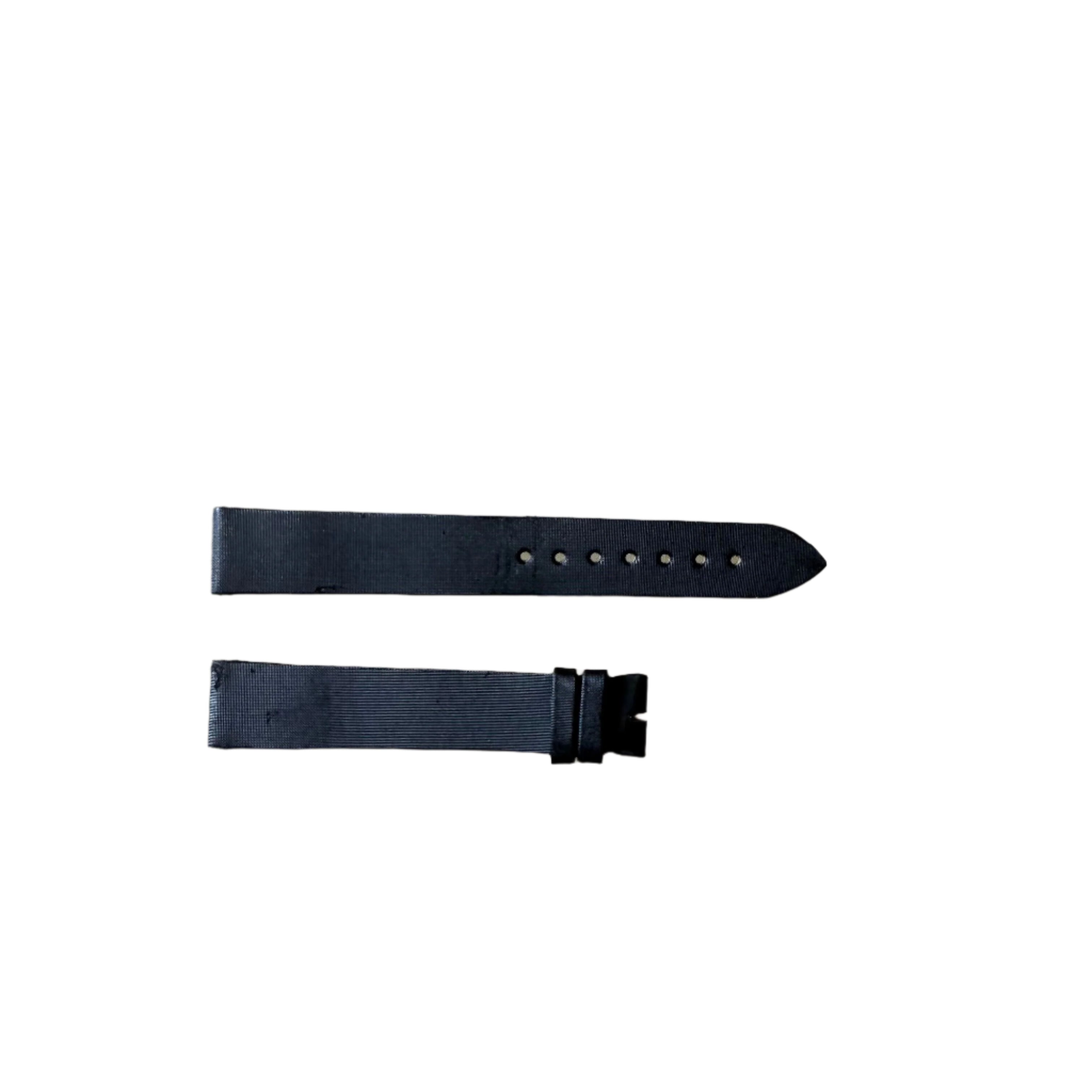 Authentic Cartier Black Satin Leather Watch Strap Band 15mm