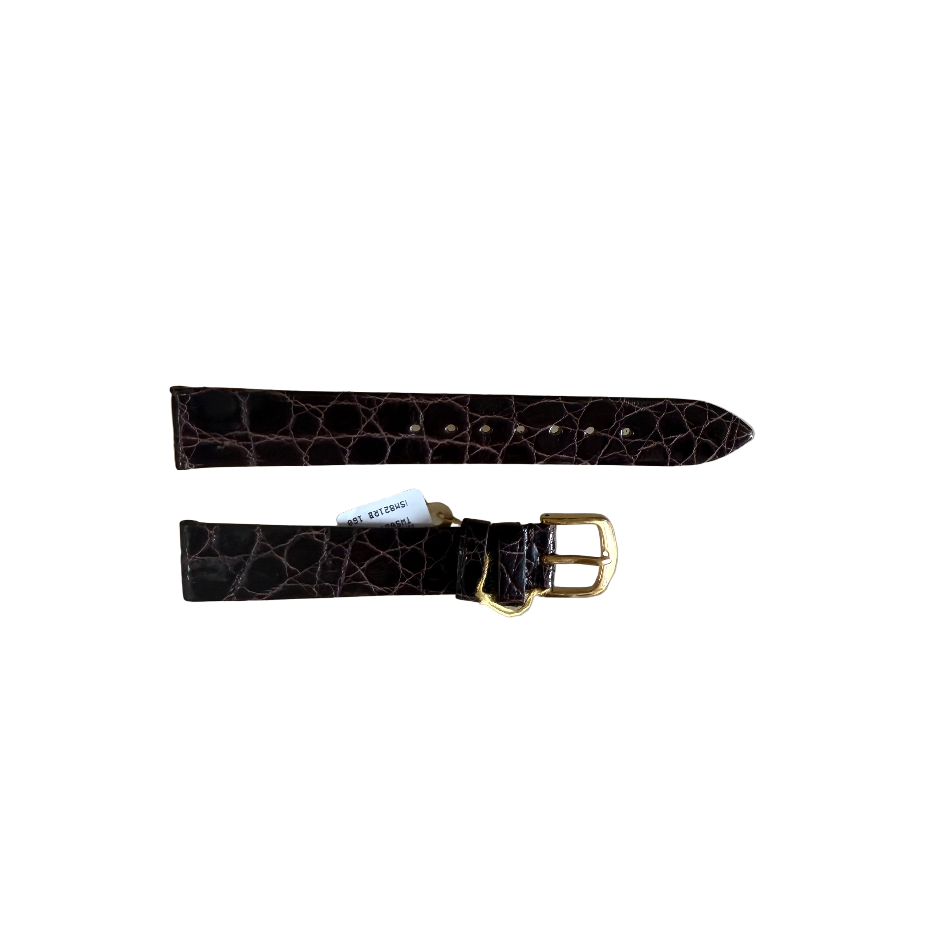 Genuine Crocodile Brown Watch Strap Band 16mm w Buckle