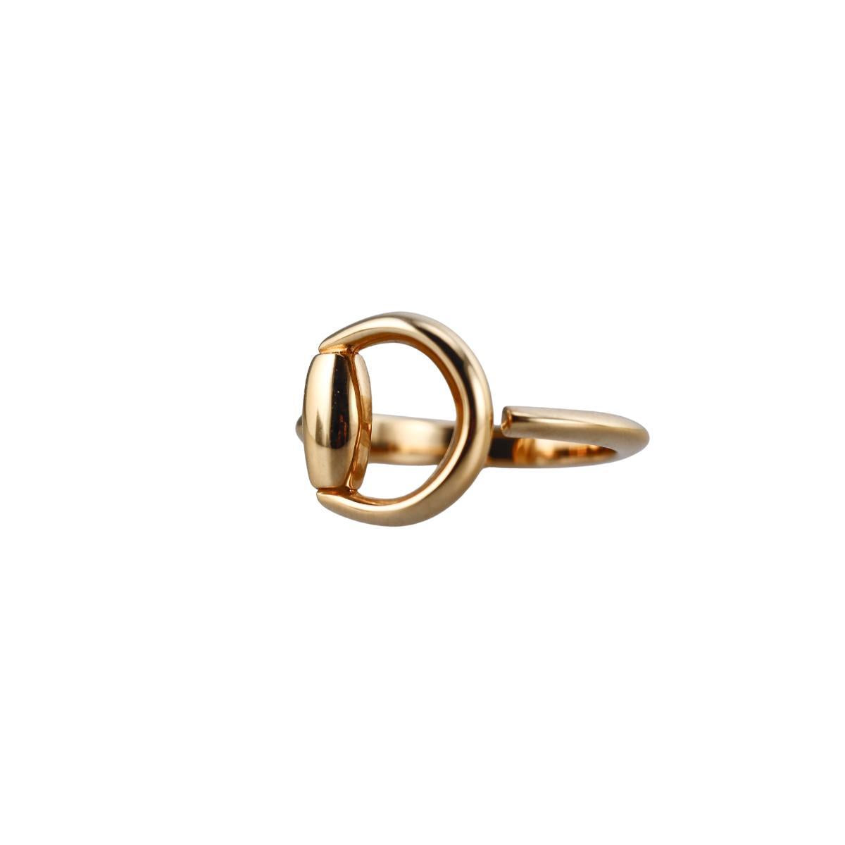 Gucci Horsebit 18k Yellow Gold Ring