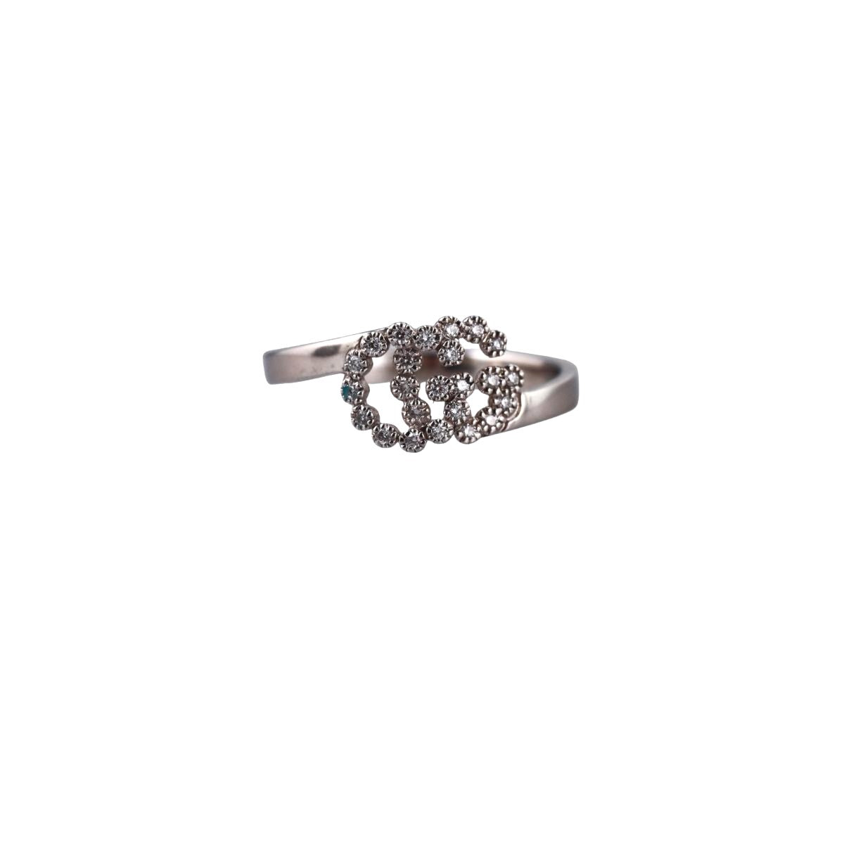 Gucci GG Running 18K White Gold Diamond Ring