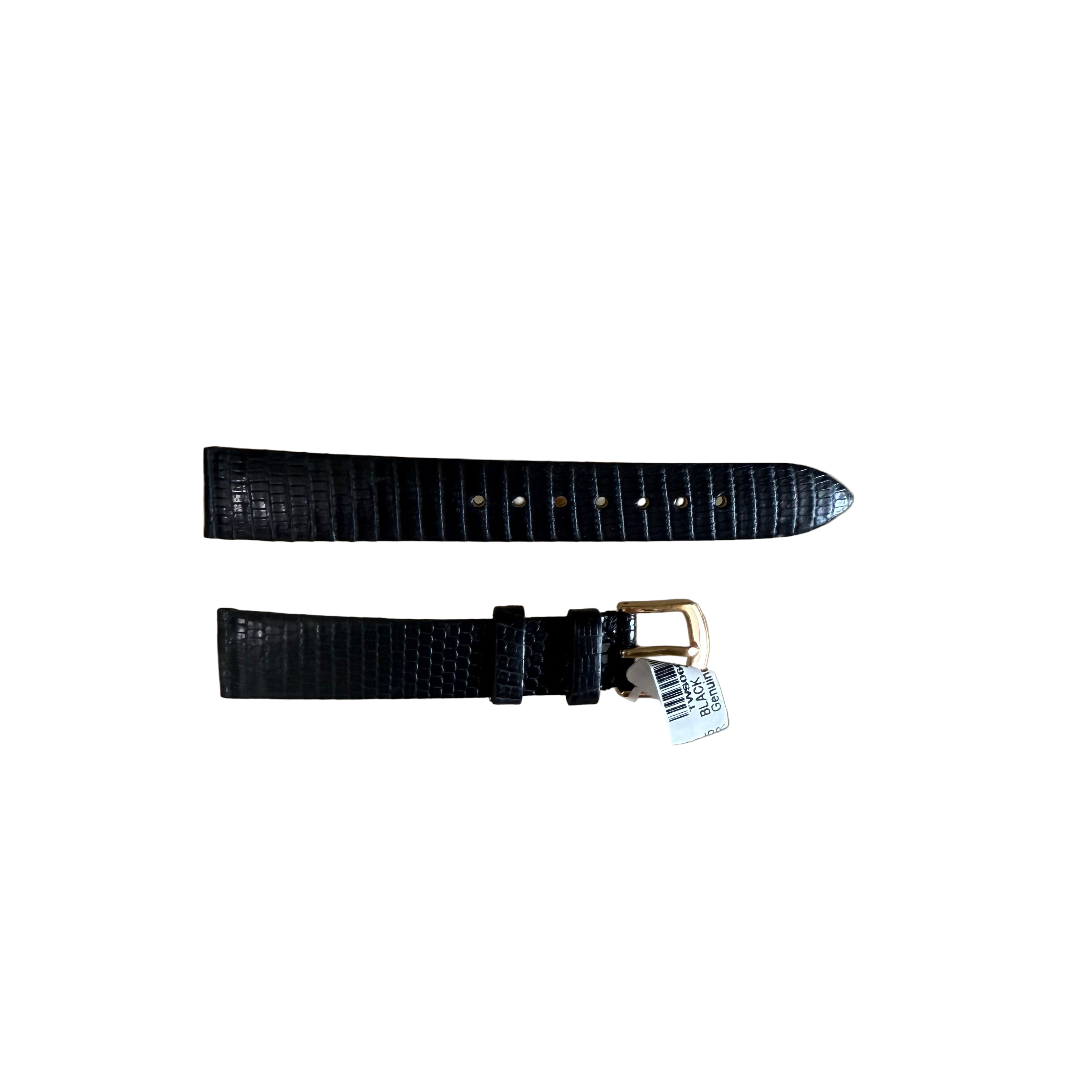 Genuine Lizard Black Watch Strap Band 16mm w Buckle