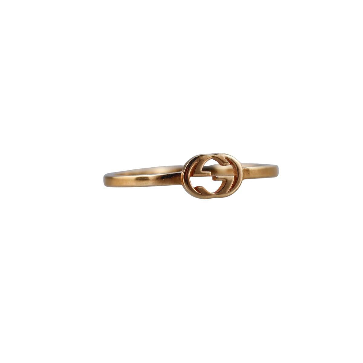 Gucci Iterlocking GG 18K Yellow Gold Ring
