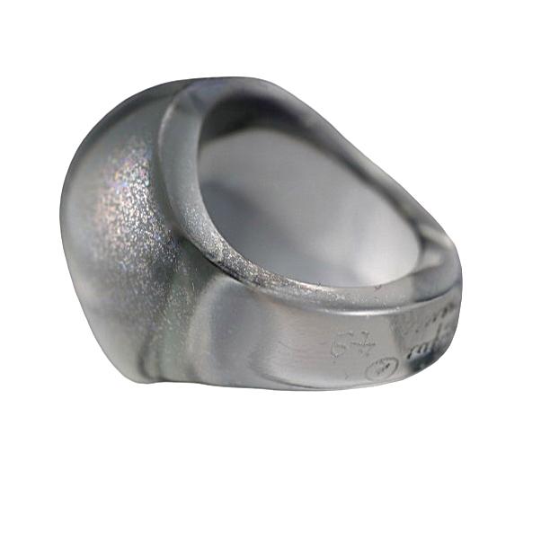 Lalique Gourmande Cabochon Grey Crystal Ring 10425100