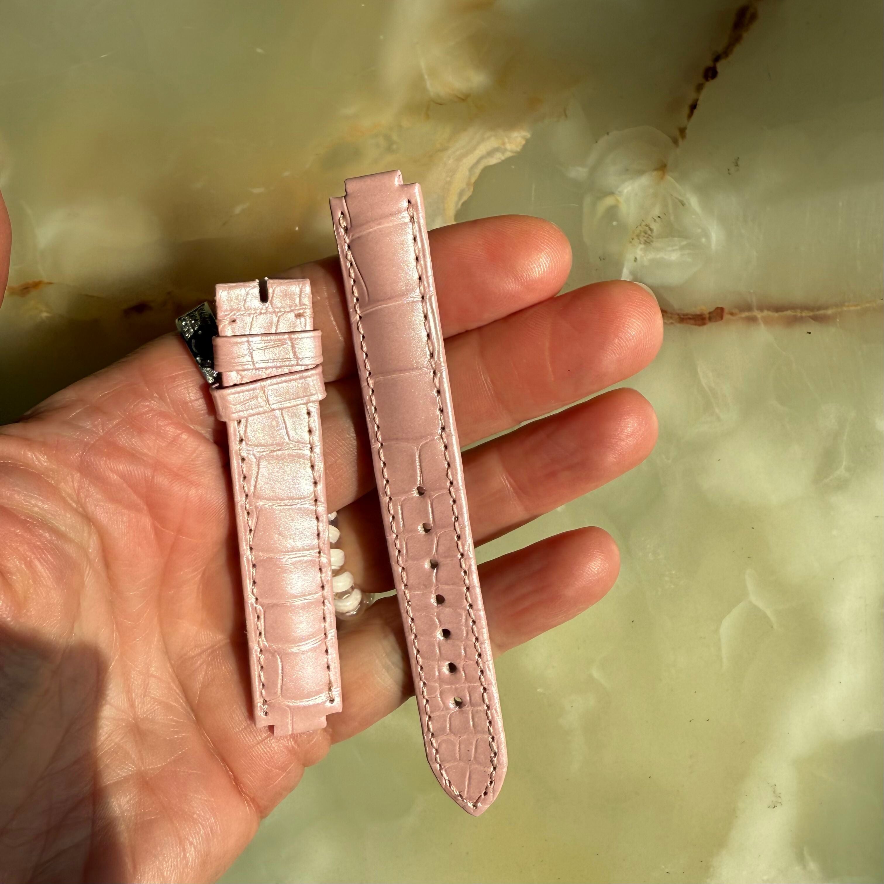 Authentic Cartier Pink Alligator Watch Strap Band 15mm KD2GAY52