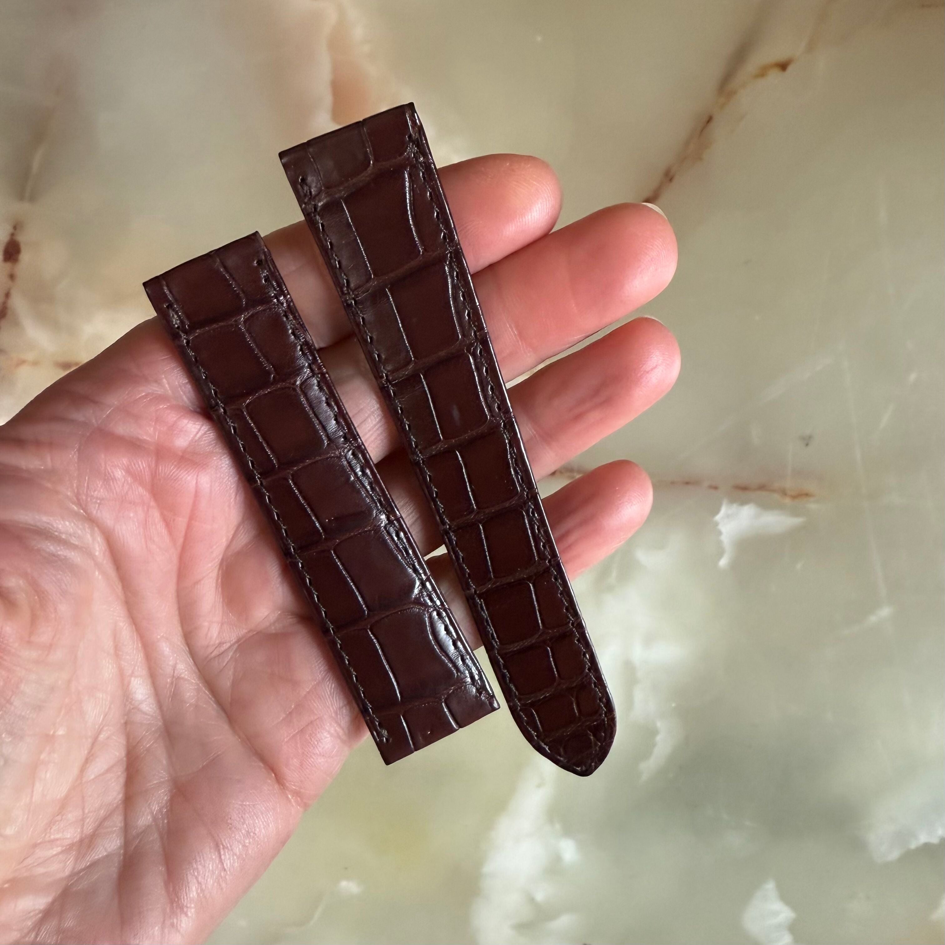 Authentic Cartier Brown Alligator Watch Strap Band 20mm KD98IM52-S06