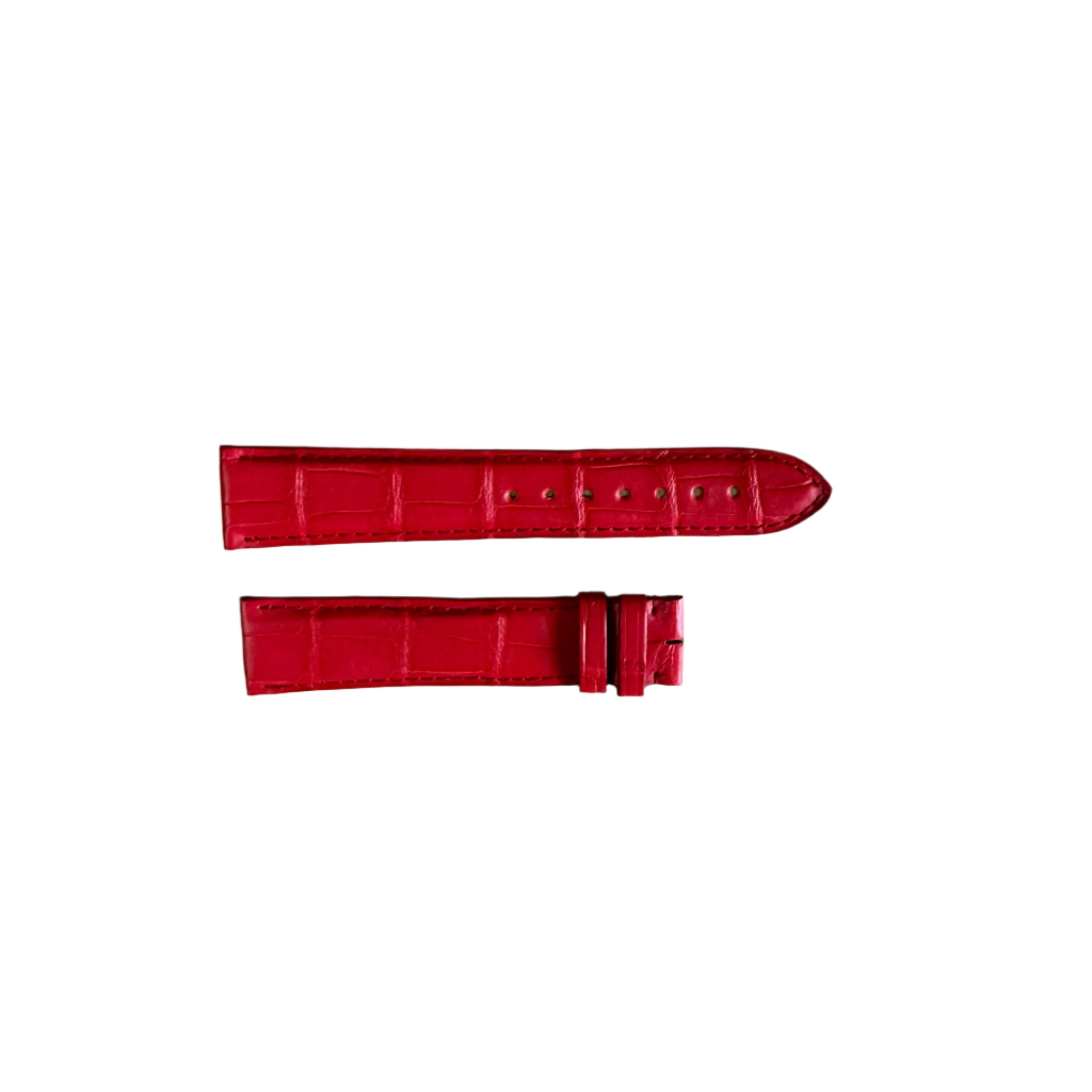 Authentic Cartier Red Alligator Watch Strap Band 20mm KD18BL66-S06