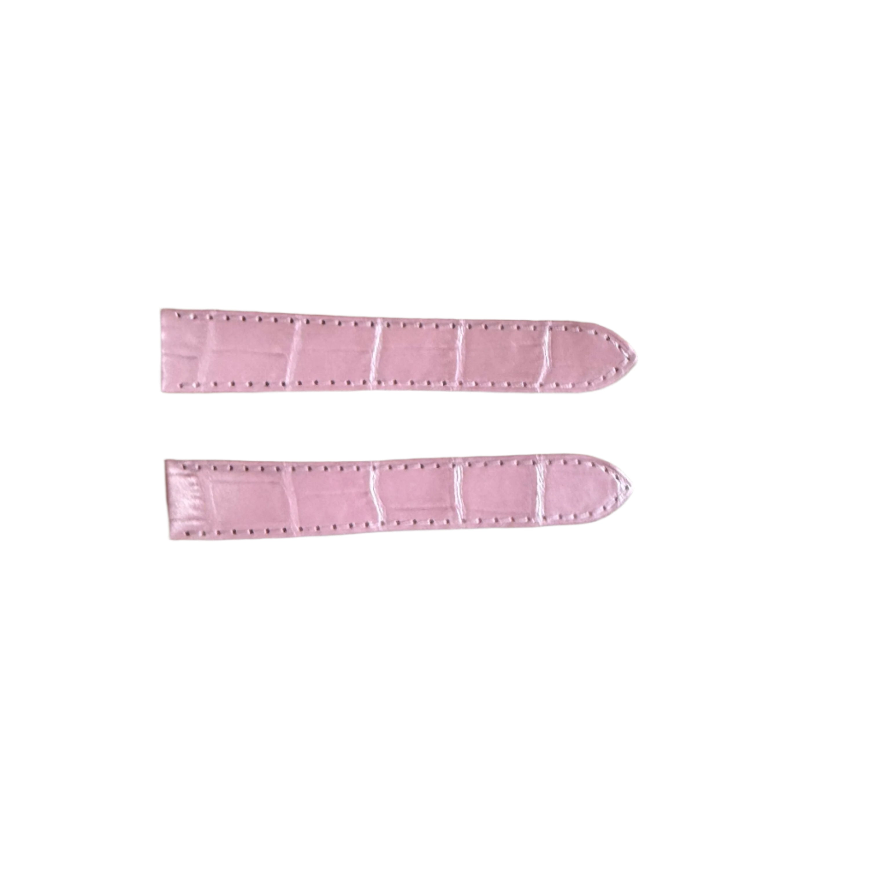 Authentic Cartier Pink Alligator Watch Strap Band 18mm KD25XY52