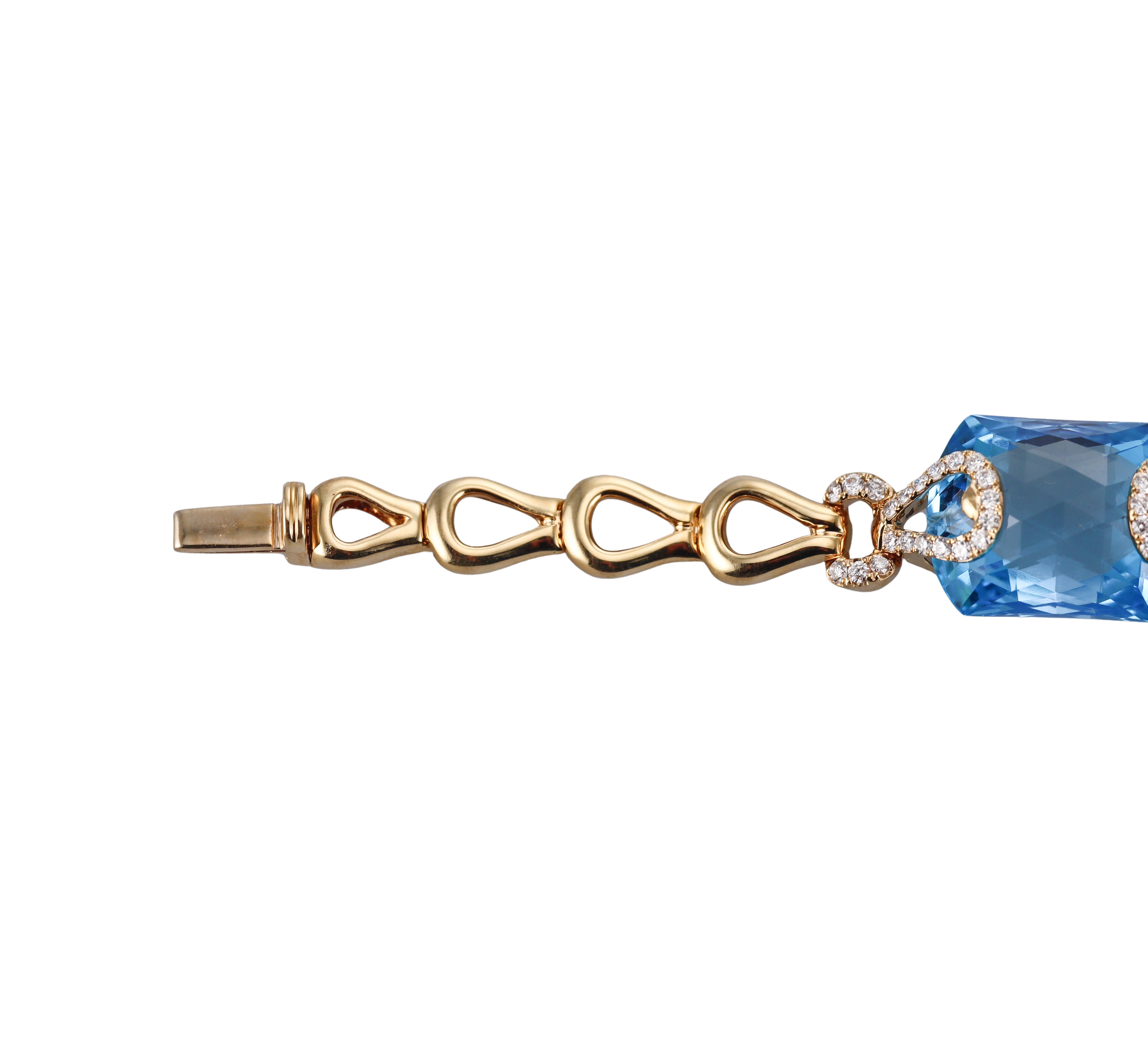 Gold Multi Color Gemstone Diamond Bracelet