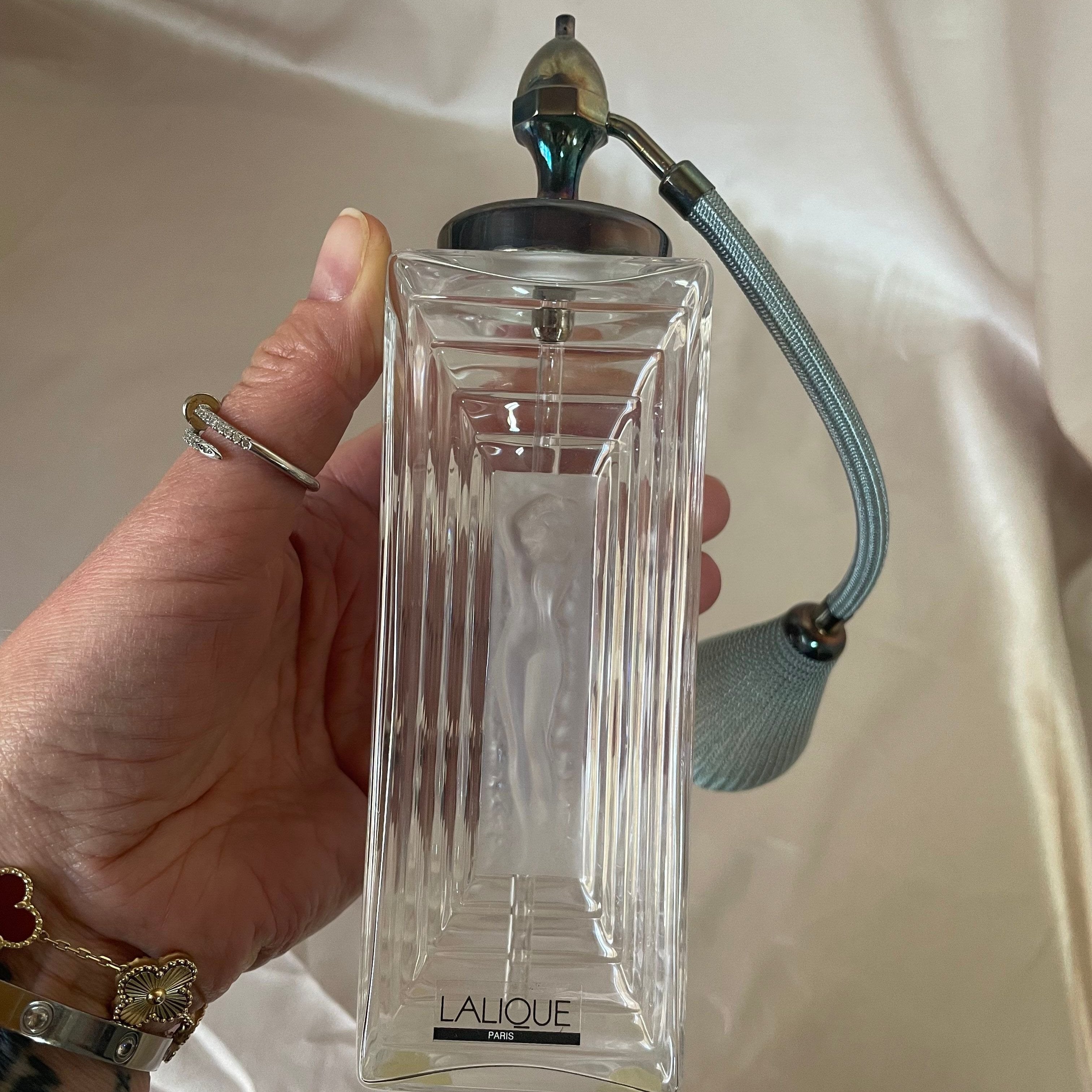 Lalique Crystal Duncan Perfume Bottle with Atomizer 1131100