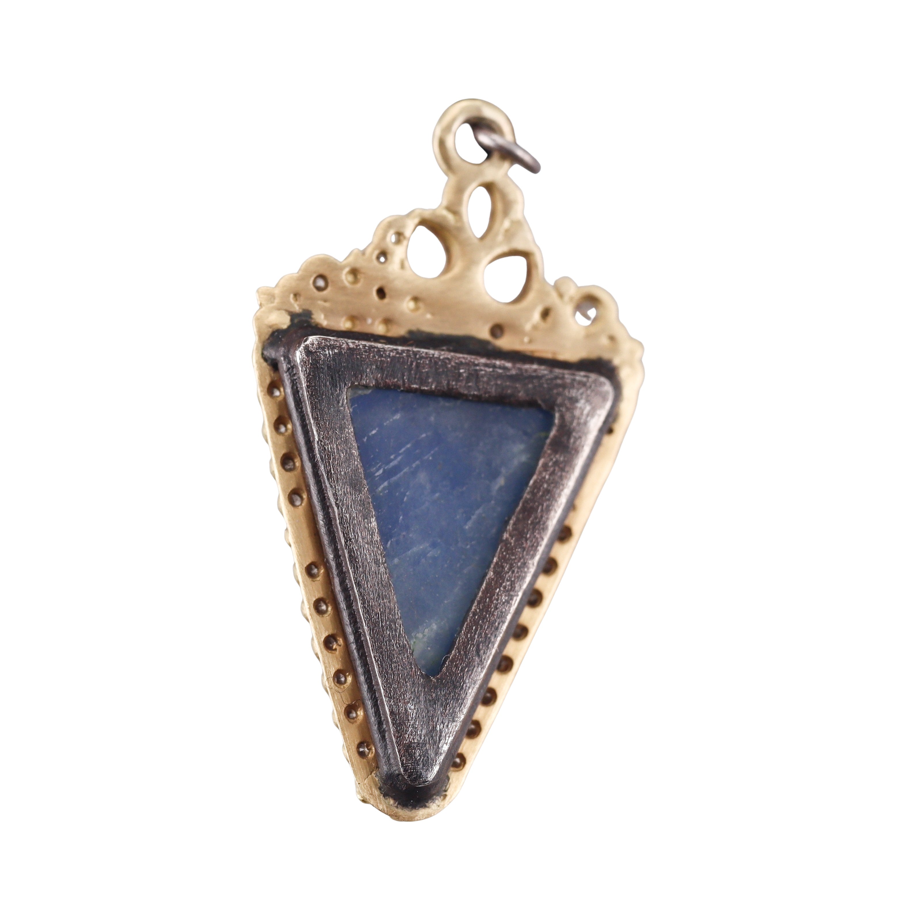 Armenta Gold Silver Mother Of Pearl Diamond Pendant  Necklace