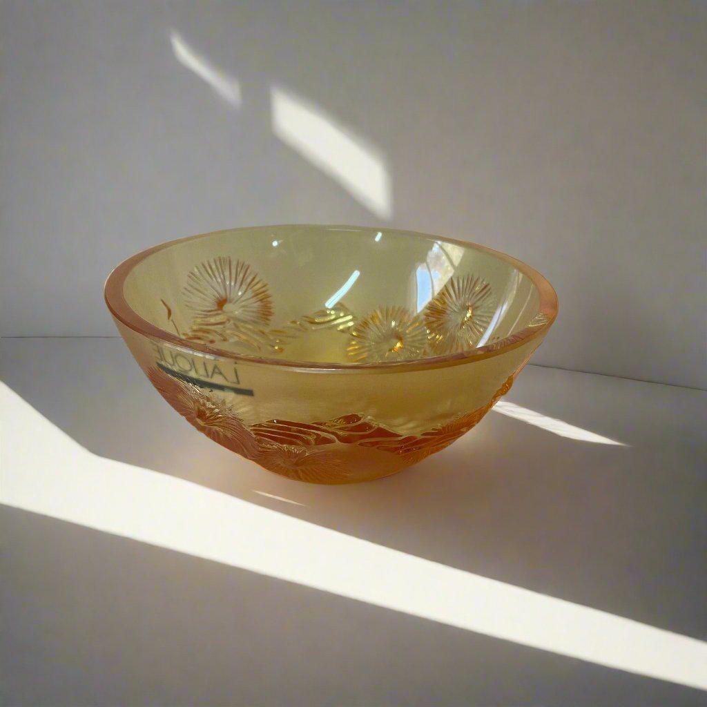 Lalique Crystal Bucolique Candle Bowl #10016300